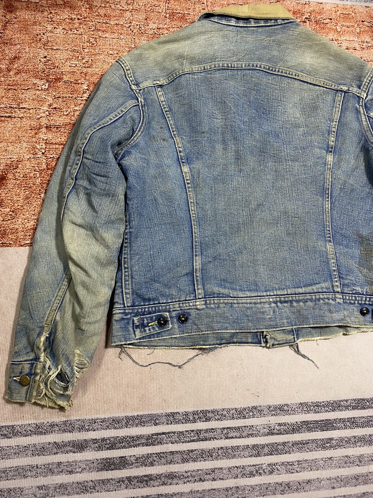 Lee (I) 1960s STORM RIDER LEE DENIM JACKET LINED FLEECE Size US L / EU 52-54 / 3 - 7 Thumbnail