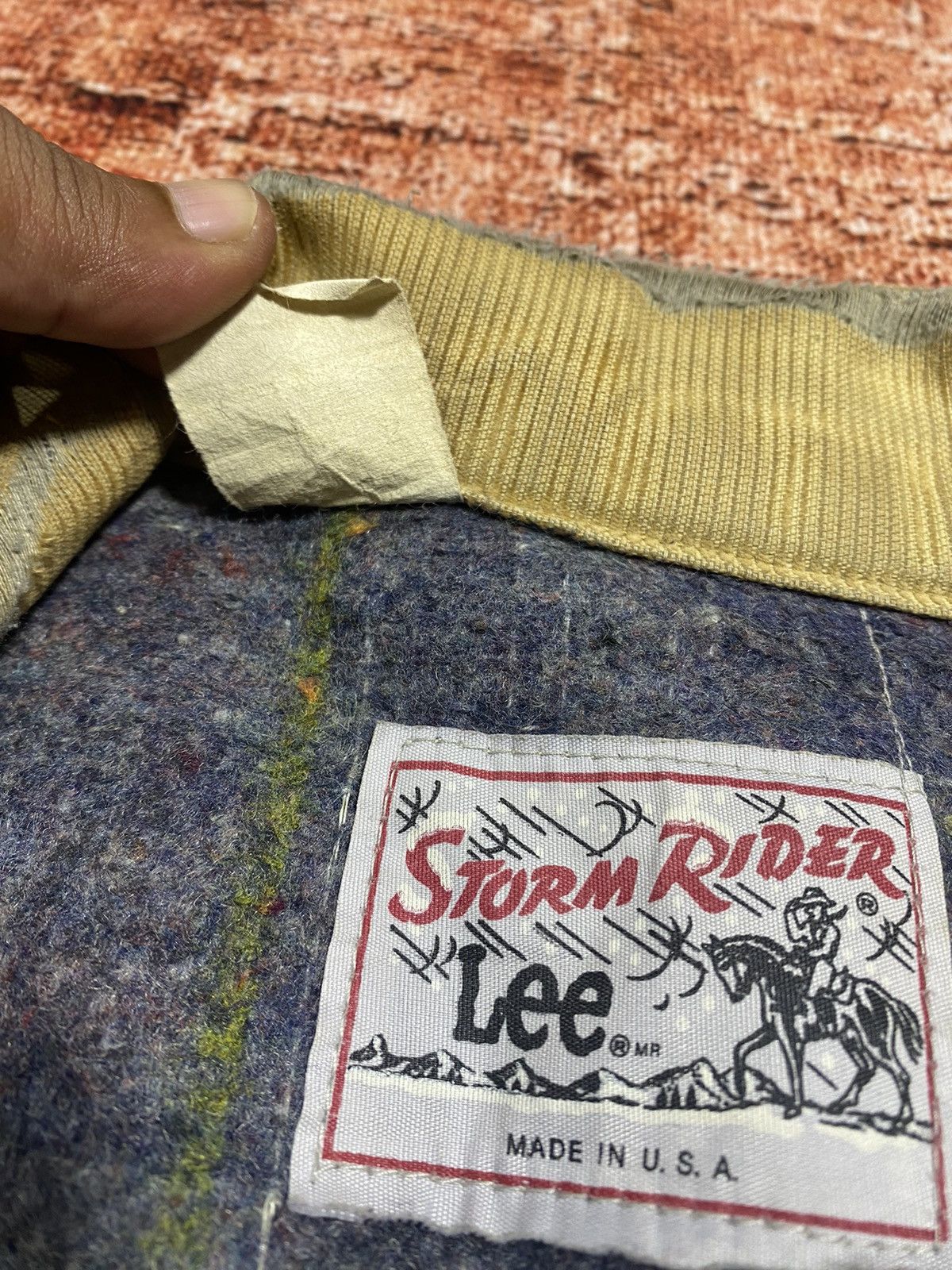 Lee (I) 1960s STORM RIDER LEE DENIM JACKET LINED FLEECE Size US L / EU 52-54 / 3 - 9 Thumbnail