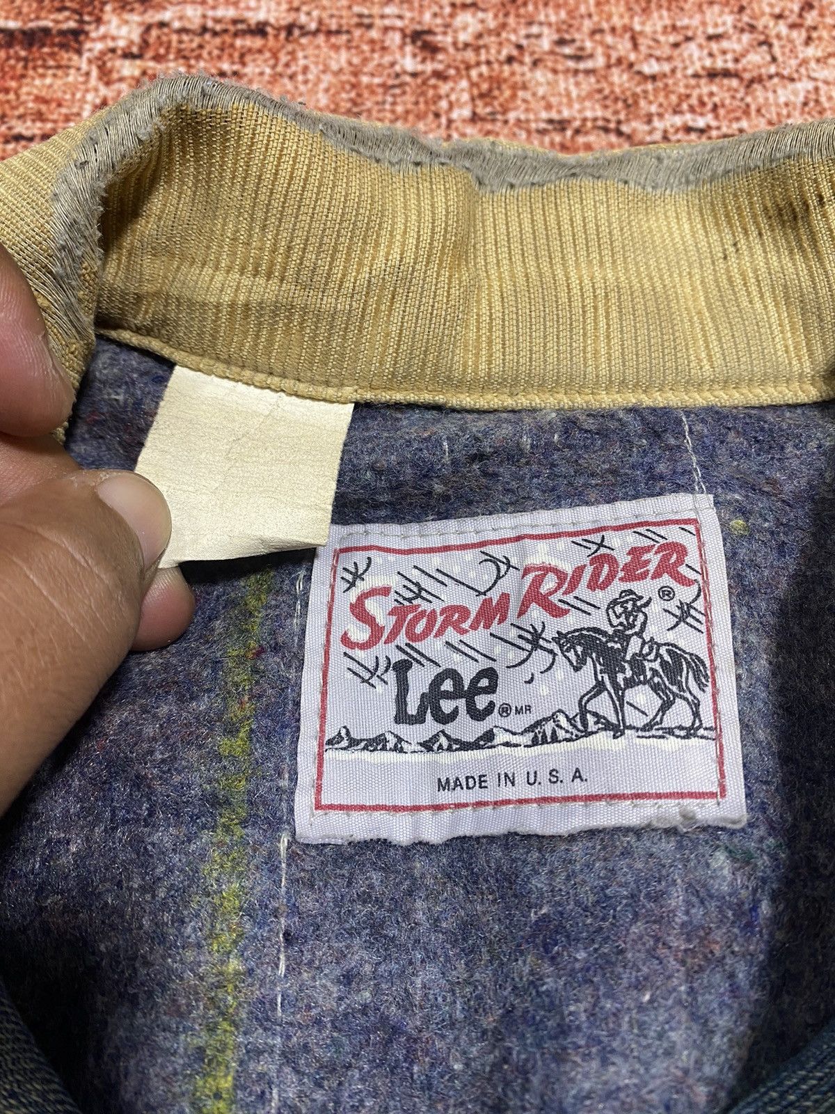 Lee (I) 1960s STORM RIDER LEE DENIM JACKET LINED FLEECE Size US L / EU 52-54 / 3 - 10 Thumbnail