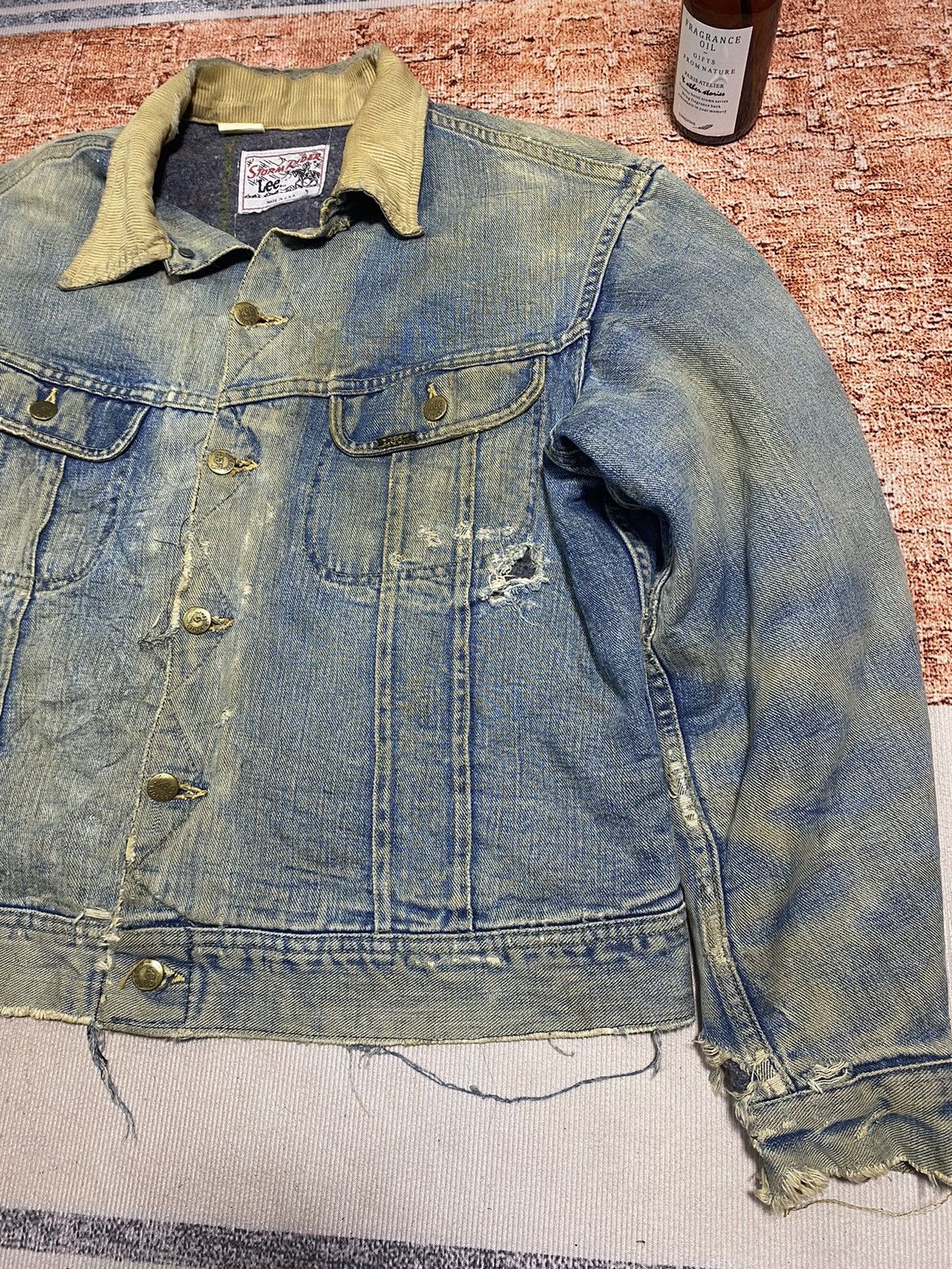Lee (I) 1960s STORM RIDER LEE DENIM JACKET LINED FLEECE Size US L / EU 52-54 / 3 - 3 Thumbnail