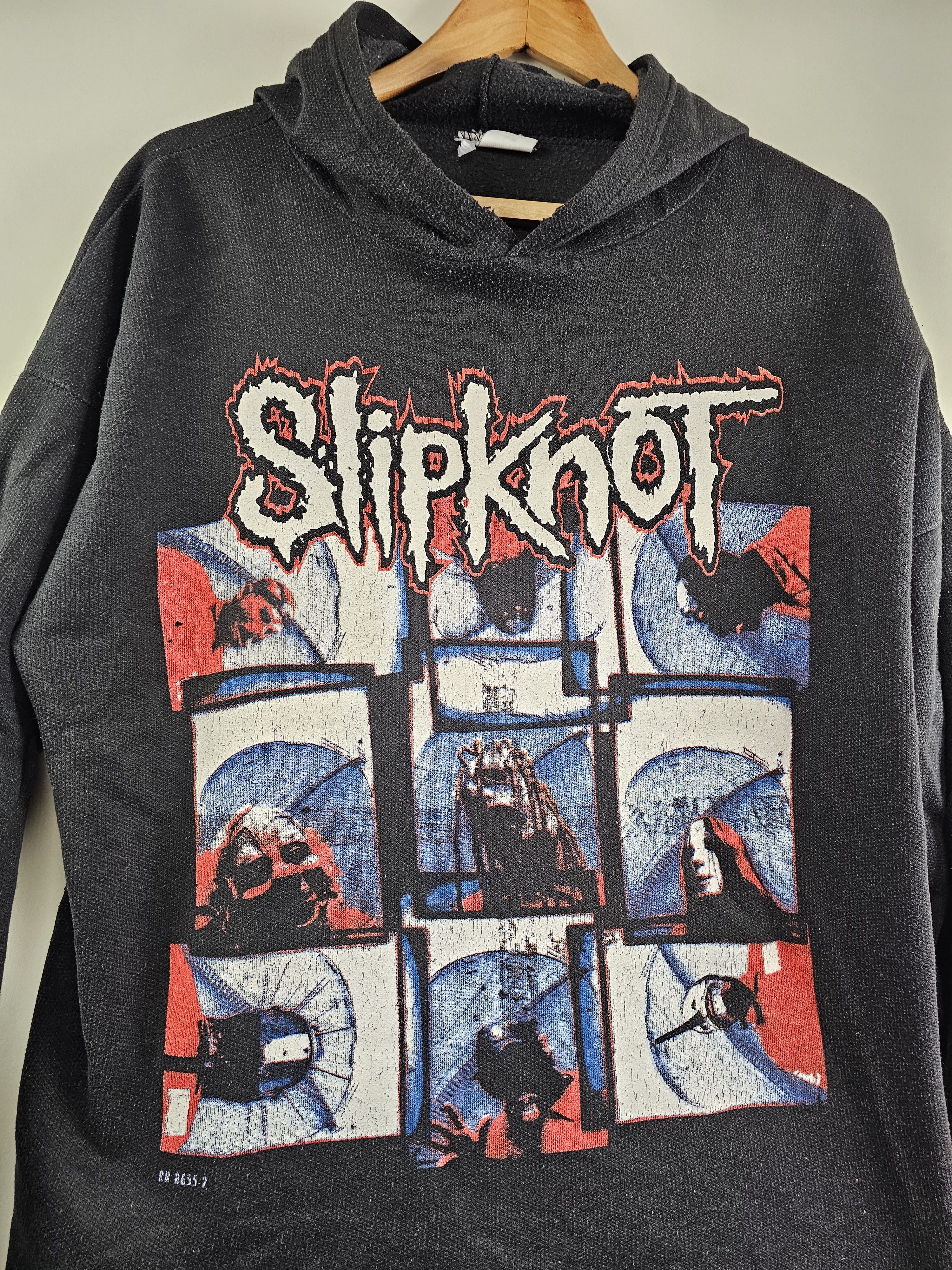 Band Tees × Slipknot × Vintage 90s Slipknot Hoodie Size US XL / EU 56 / 4 - 2 Thumbnail