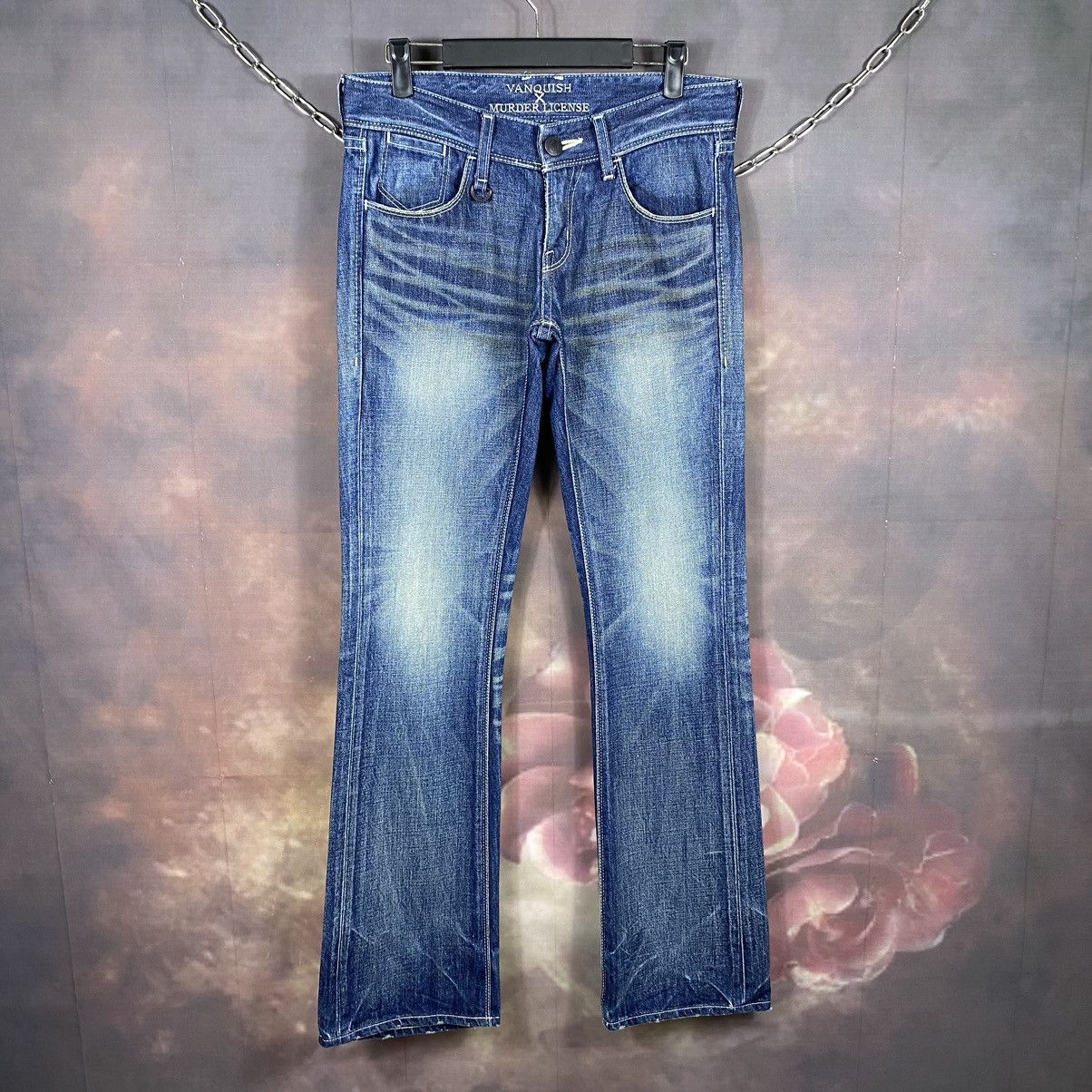 Japanese Brand × Vanquish × Vintage Vintage Vanquish x Murder License Honeycomb Flare Jeans Size US 30 / EU 46 - 2 Thumbnail