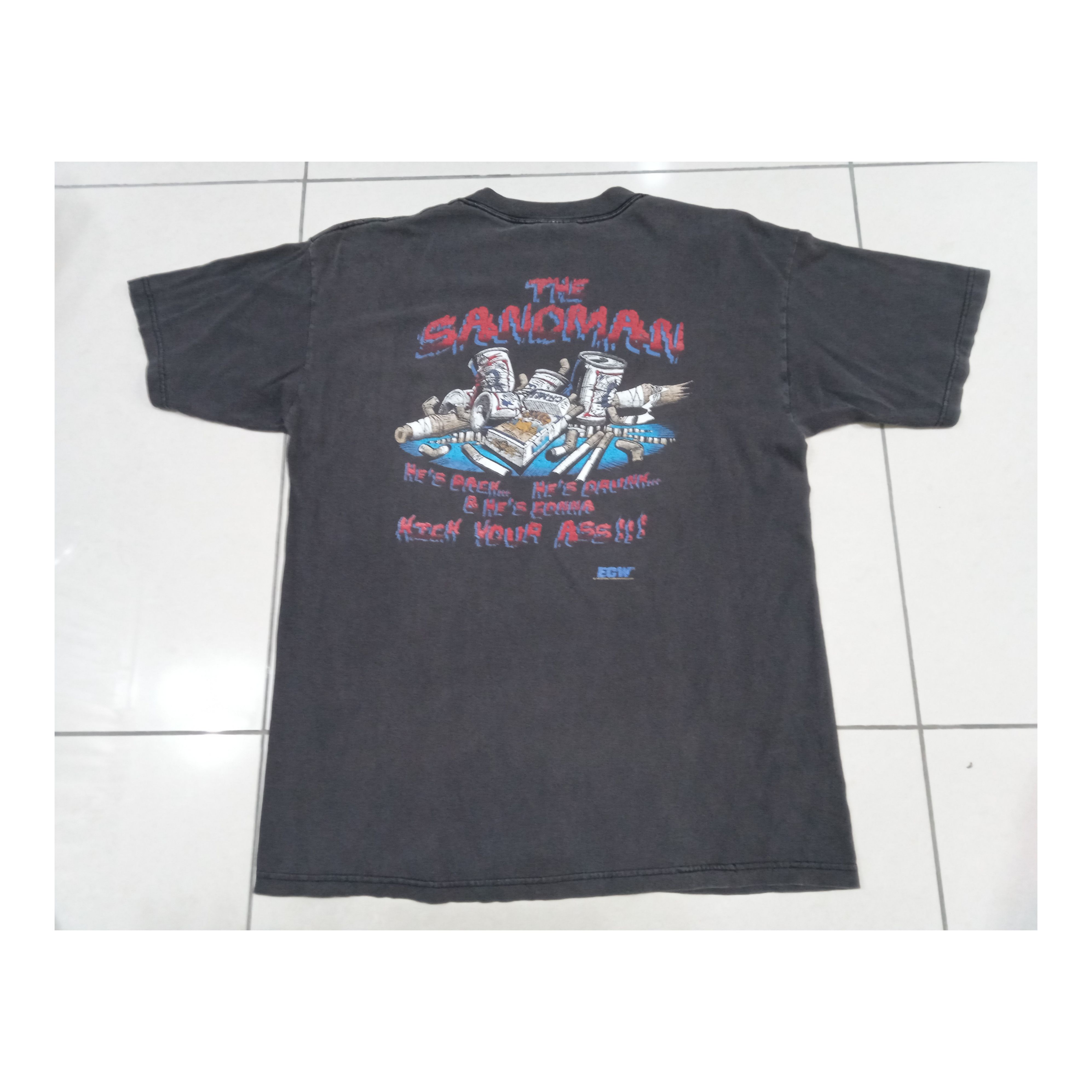 Vintage Vintage ECW Sandman Wrestling 2000 T-Shirt WWE Size US L / EU 52-54 / 3 - 2 Thumbnail