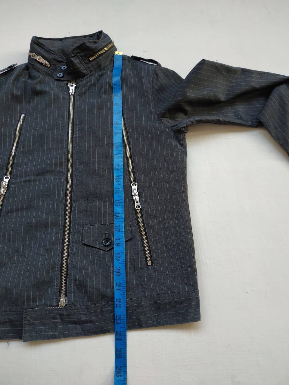 Japanese Brand × PPFM × Seditionaries Fit XS to S, PPFM Pinstripe Triple Zip Jacket Size US XS / EU 42 / 0 - 15 Thumbnail