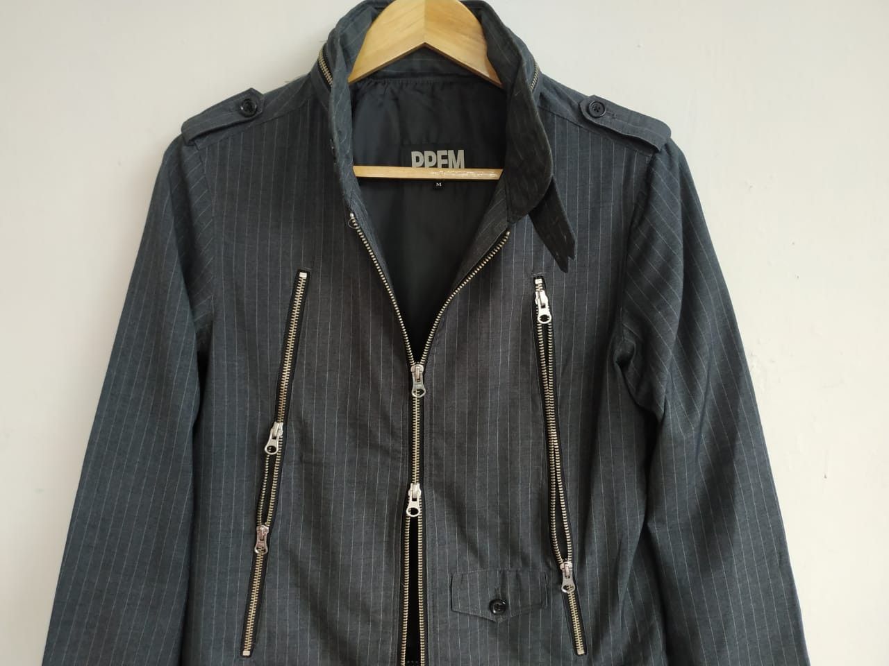 Japanese Brand × PPFM × Seditionaries Fit XS to S, PPFM Pinstripe Triple Zip Jacket Size US XS / EU 42 / 0 - 6 Thumbnail