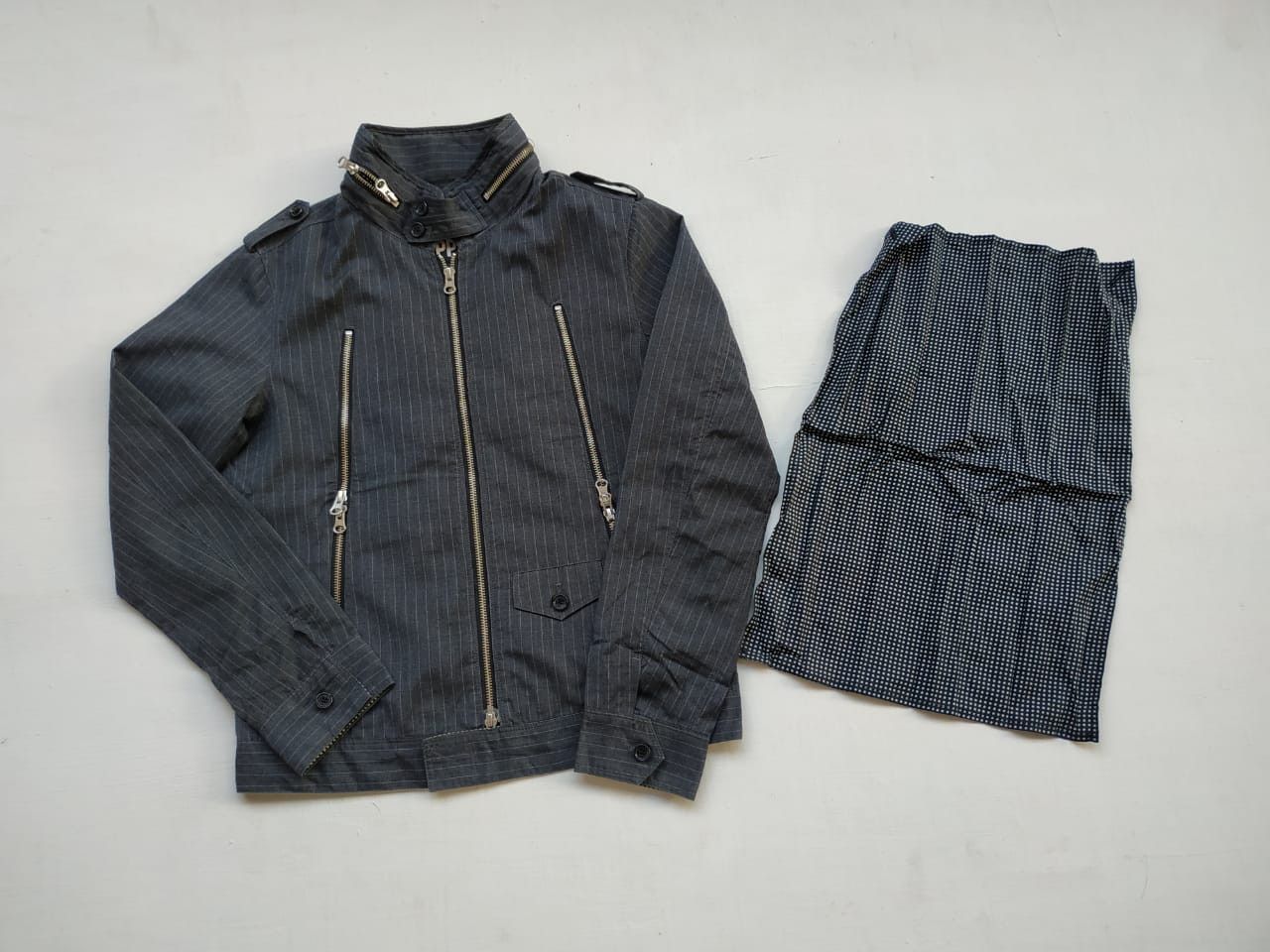 Japanese Brand × PPFM × Seditionaries Fit XS to S, PPFM Pinstripe Triple Zip Jacket Size US XS / EU 42 / 0 - 12 Thumbnail