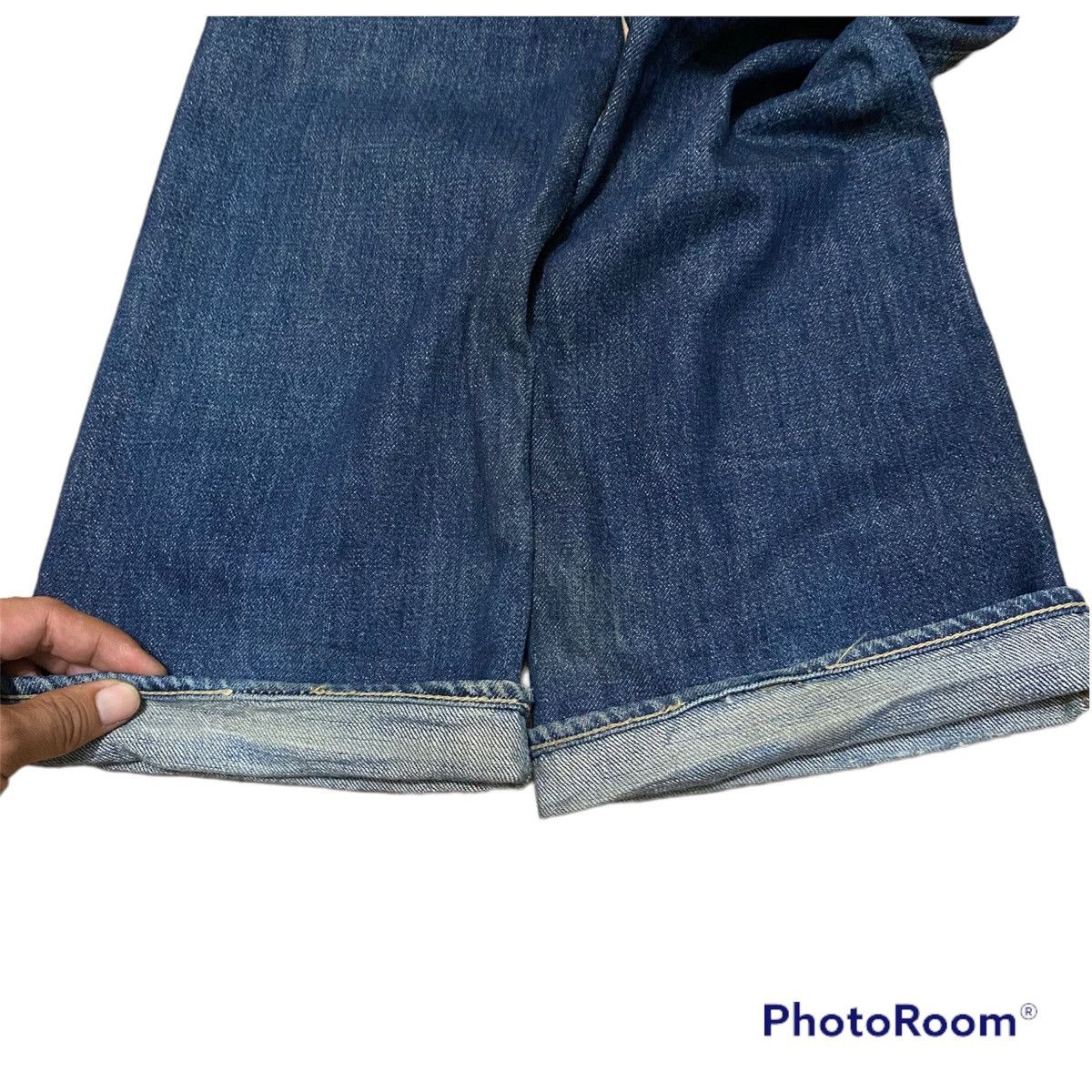If Six Was Nine Steals🔥 Vintage Japanese Skulls Ripped Flare Denim Jeans Size US 31 - 13 Thumbnail