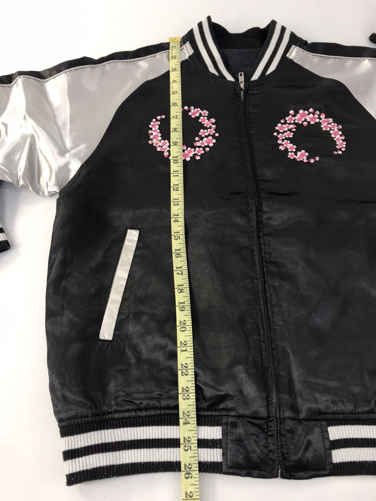 Japanese Brand Sukajan Souvenir Jacket Embroidery Floral Sakura Cherish Size US L / EU 52-54 / 3 - 8 Thumbnail