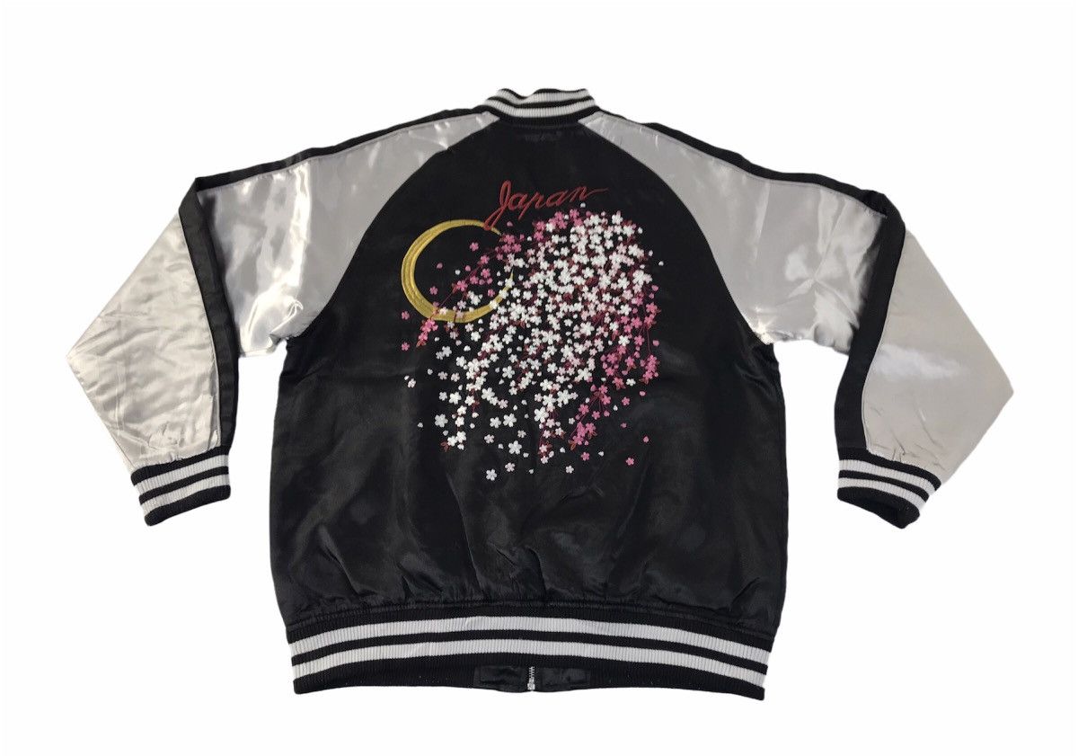 Japanese Brand Sukajan Souvenir Jacket Embroidery Floral Sakura Cherish Size US L / EU 52-54 / 3 - 1 Thumbnail
