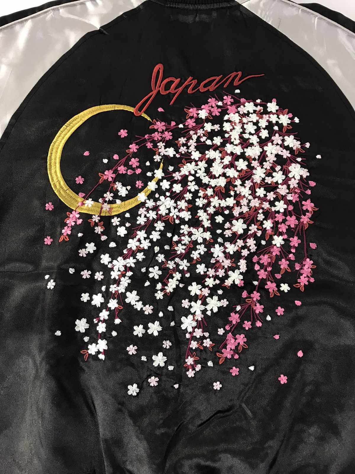 Japanese Brand Sukajan Souvenir Jacket Embroidery Floral Sakura Cherish Size US L / EU 52-54 / 3 - 4 Thumbnail