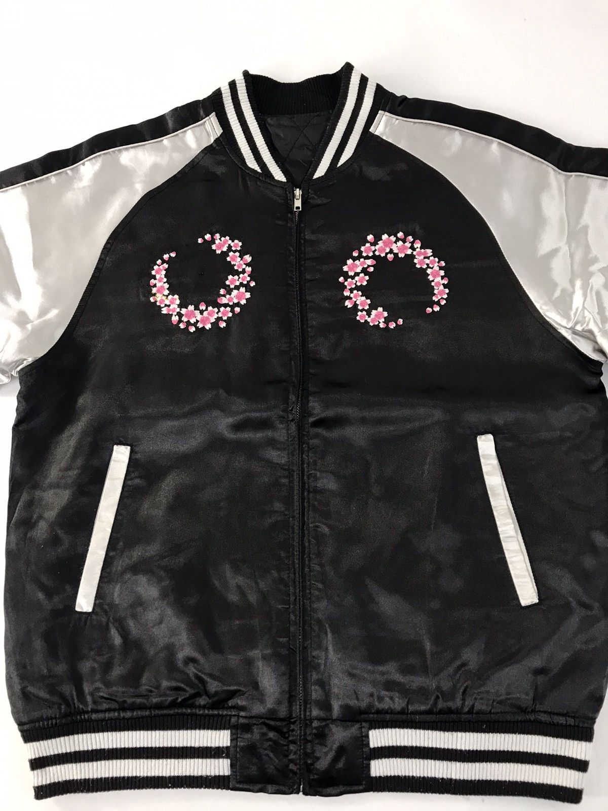 Japanese Brand Sukajan Souvenir Jacket Embroidery Floral Sakura Cherish Size US L / EU 52-54 / 3 - 3 Thumbnail