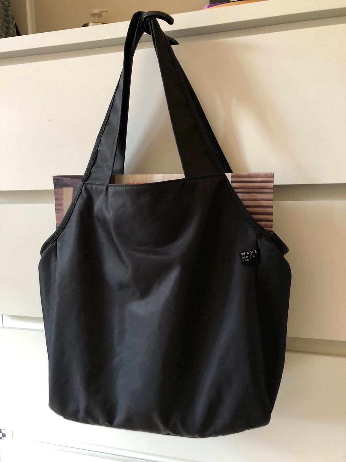 Pre-owned Yohji Yamamoto Wxyz Workshop Line Nylon Tote Bag In Black