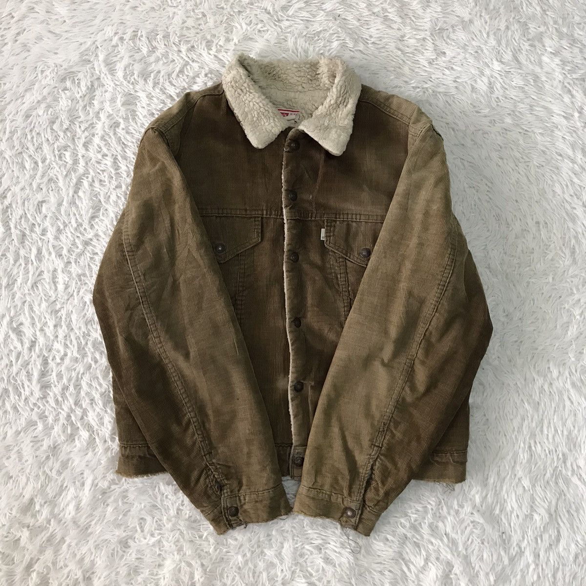 Levi's Steals Vtg Levis Corduroy Sherpa Trucker Jacket Button No52 Size US L / EU 52-54 / 3 - 14 Thumbnail