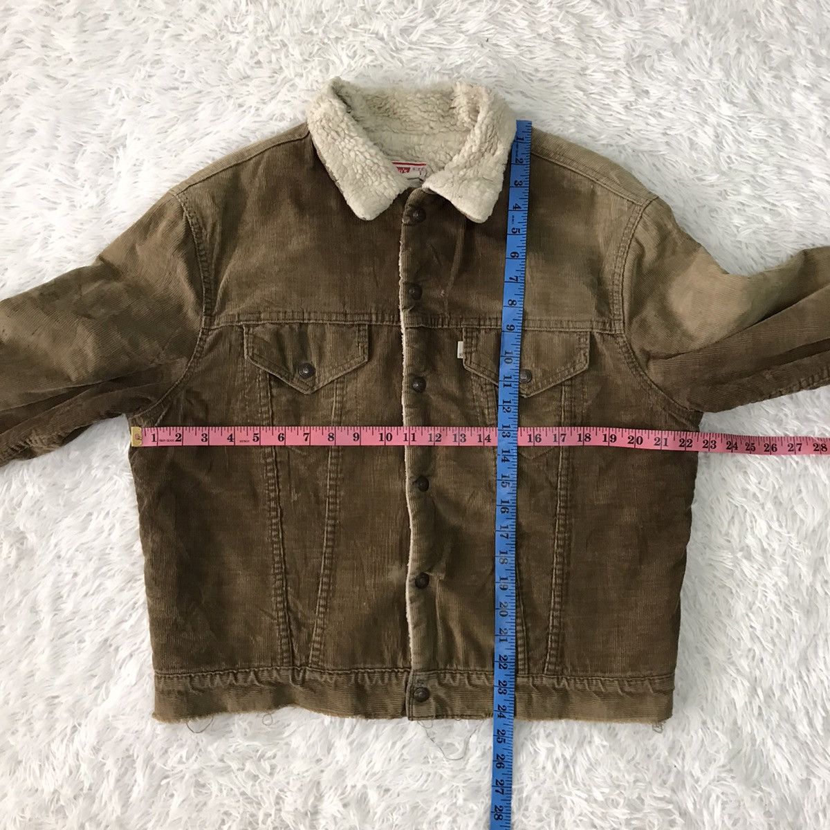 Levi's Steals Vtg Levis Corduroy Sherpa Trucker Jacket Button No52 Size US L / EU 52-54 / 3 - 23 Thumbnail