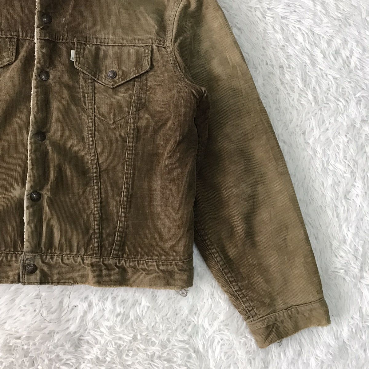 Levi's Steals Vtg Levis Corduroy Sherpa Trucker Jacket Button No52 Size US L / EU 52-54 / 3 - 5 Thumbnail