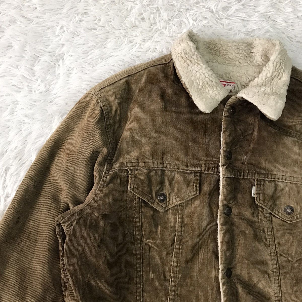 Levi's Steals Vtg Levis Corduroy Sherpa Trucker Jacket Button No52 Size US L / EU 52-54 / 3 - 7 Thumbnail