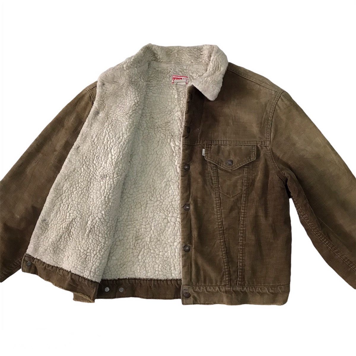 Steals Vtg Levis Corduroy Sherpa Trucker Jacket Button No52