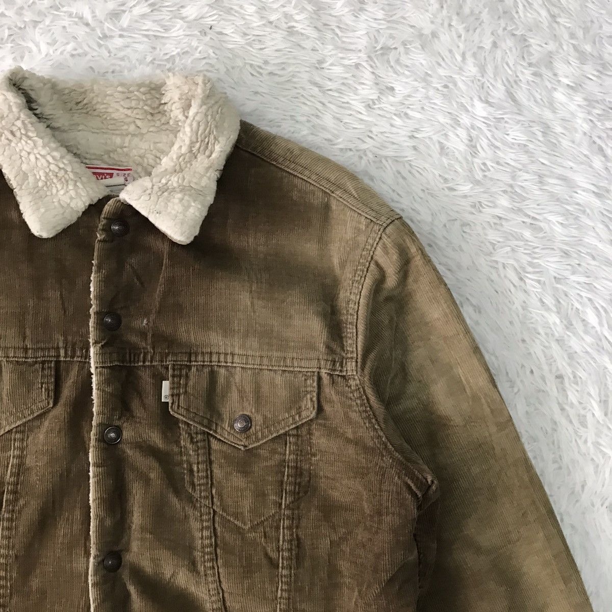 Levi's Steals Vtg Levis Corduroy Sherpa Trucker Jacket Button No52 Size US L / EU 52-54 / 3 - 6 Thumbnail