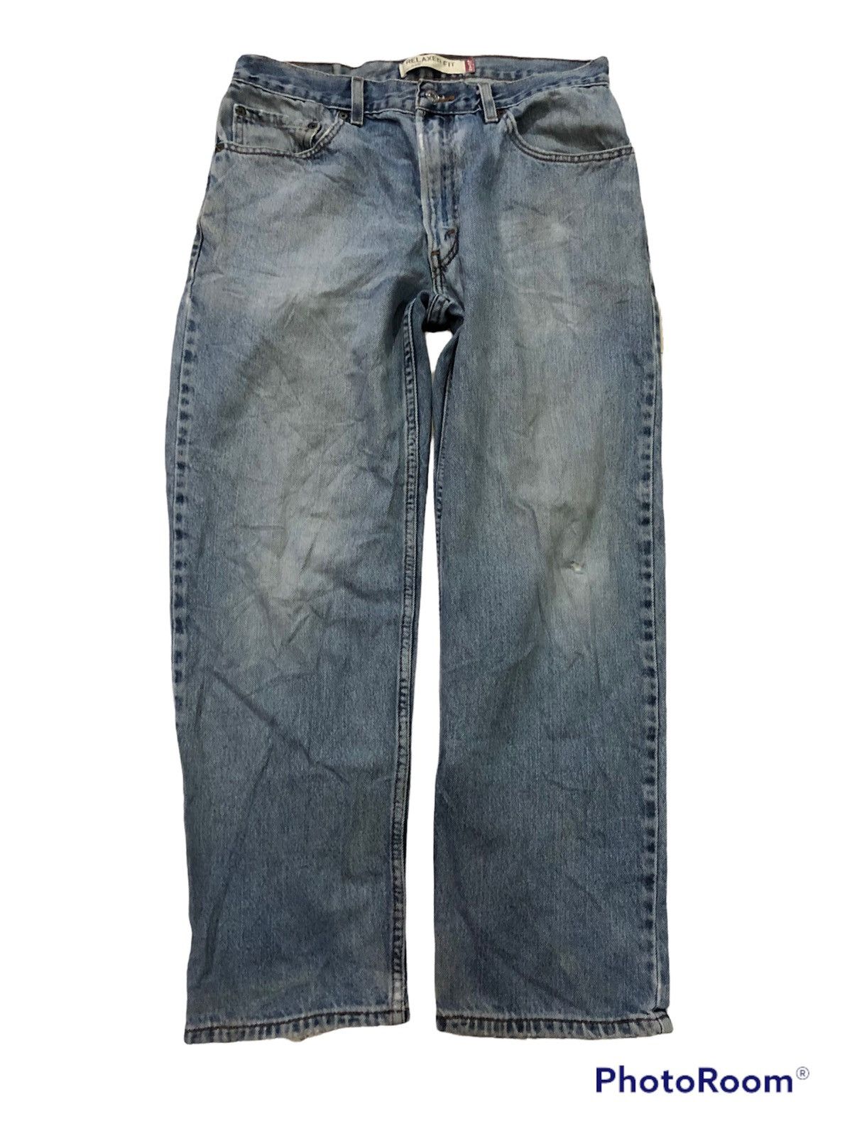 image of Distressed Denim x Levis Vintage Levi’S 550 (13) in Blue, Men's (Size 34)