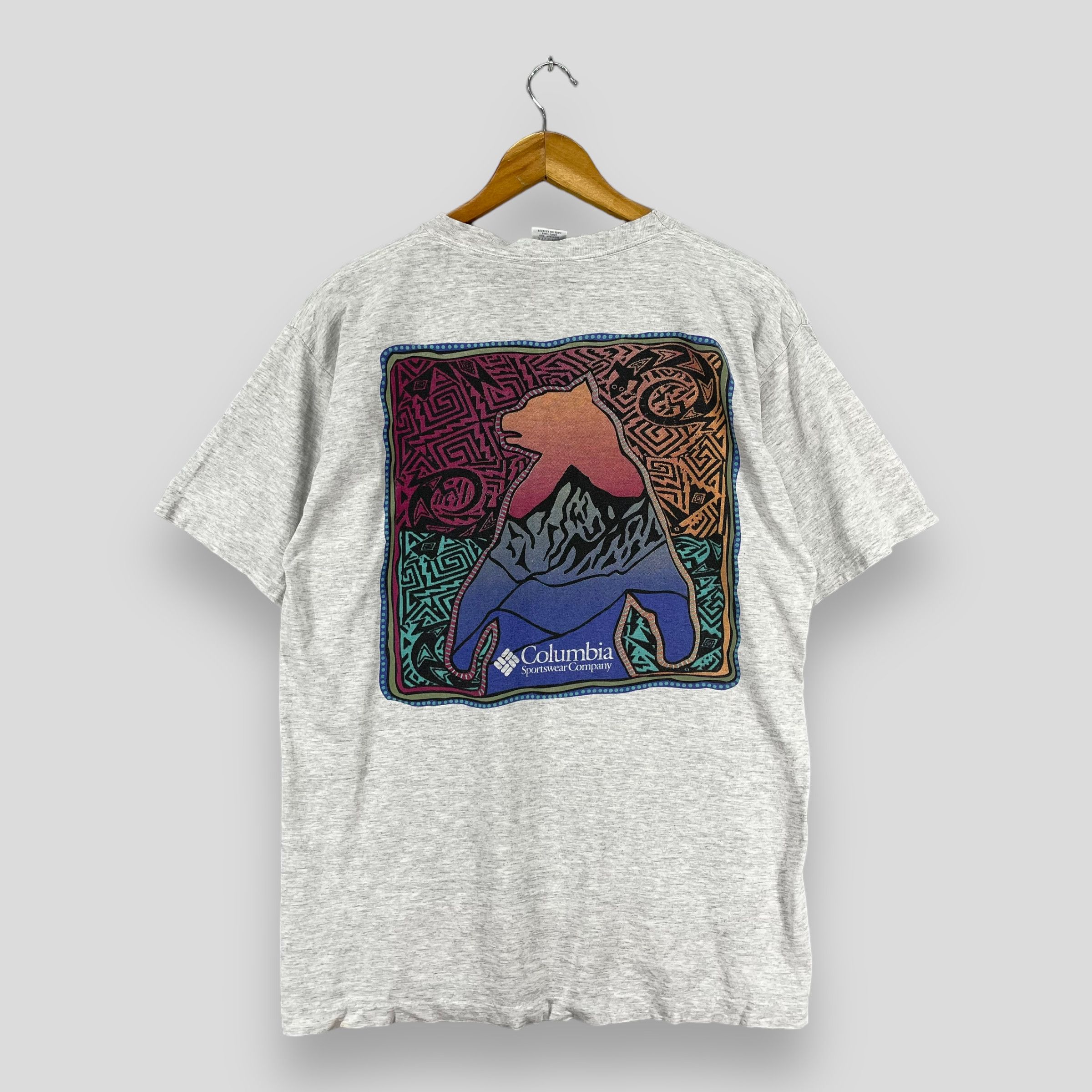 Vintage 90s COLUMBIA Usa Outdoor Sportswear Tshirt Size M