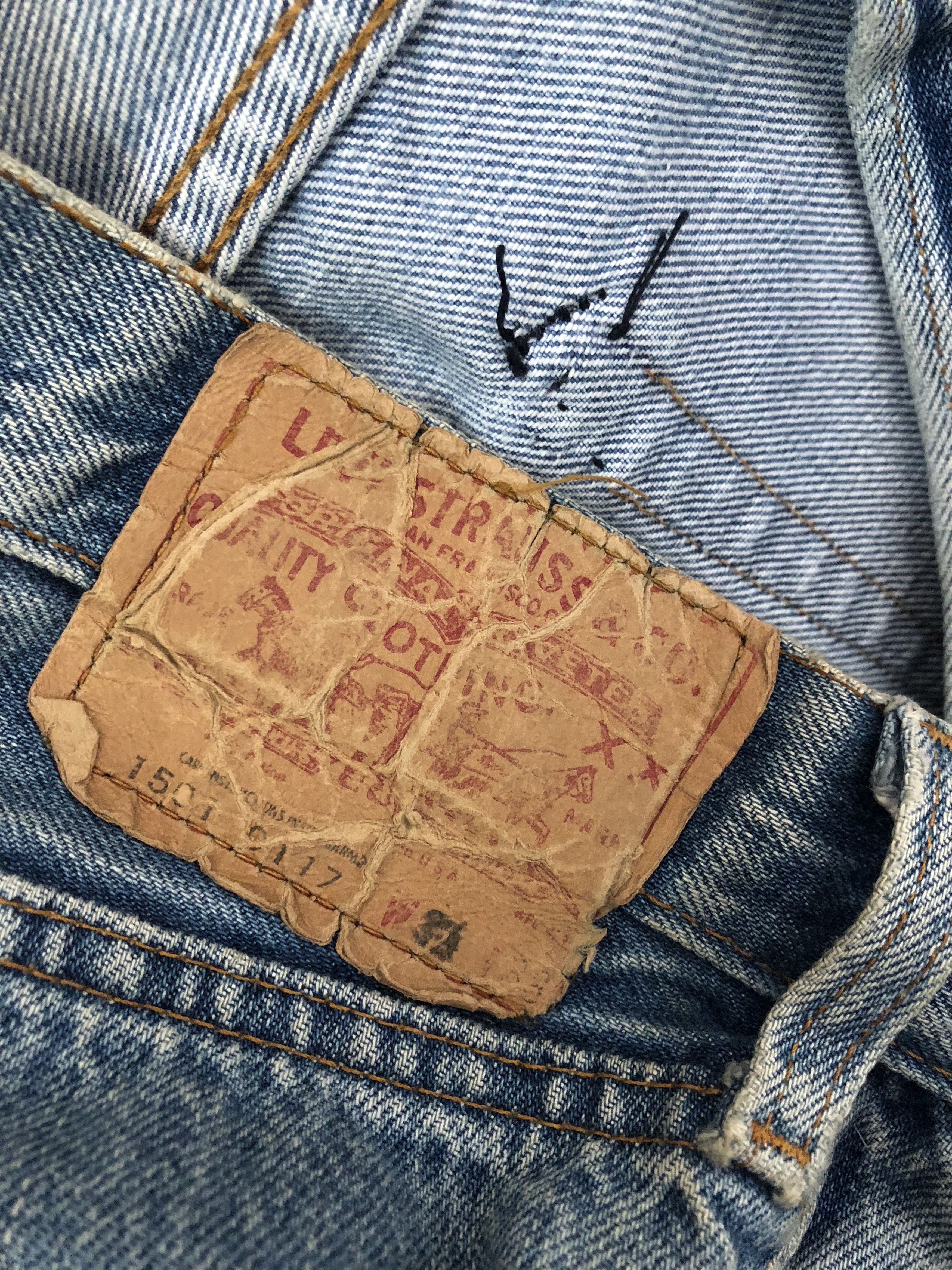 Levi's × Vintage Vintage 70s Levi's 501 Painter Redline Selvedge Denim Jeans Size US 33 - 15 Thumbnail
