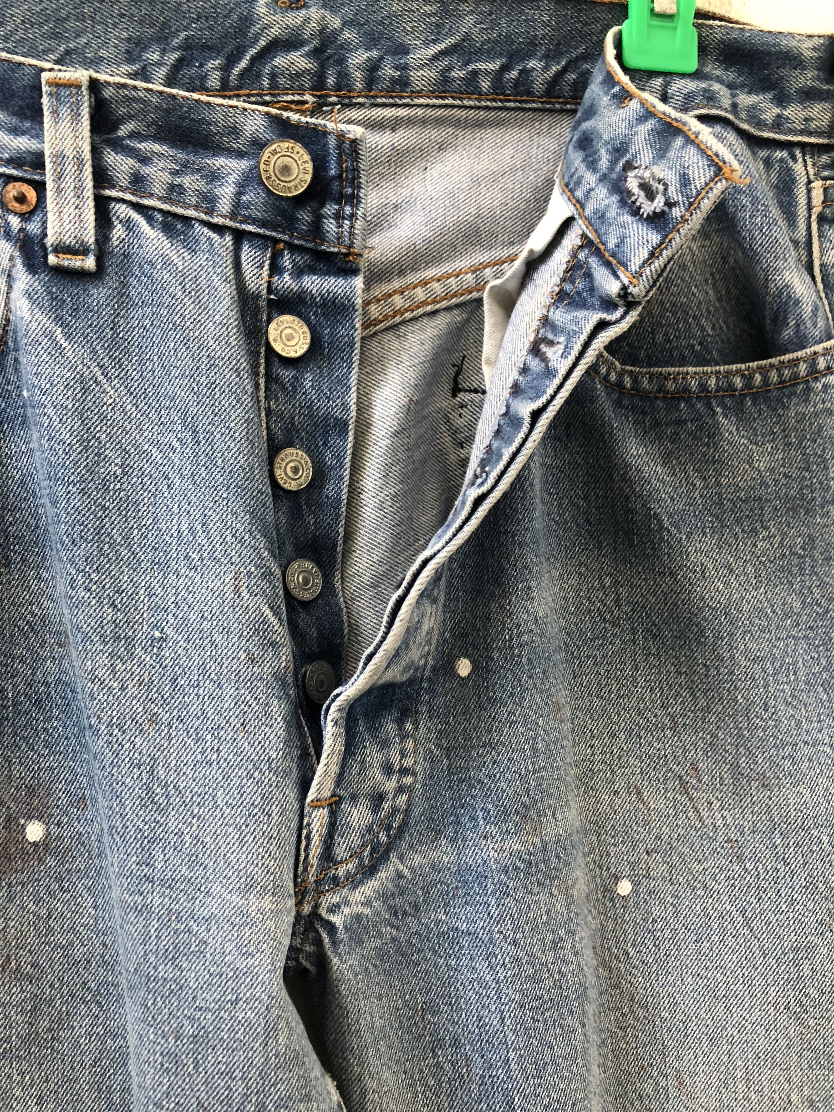 Levi's × Vintage Vintage 70s Levi's 501 Painter Redline Selvedge Denim Jeans Size US 33 - 8 Thumbnail
