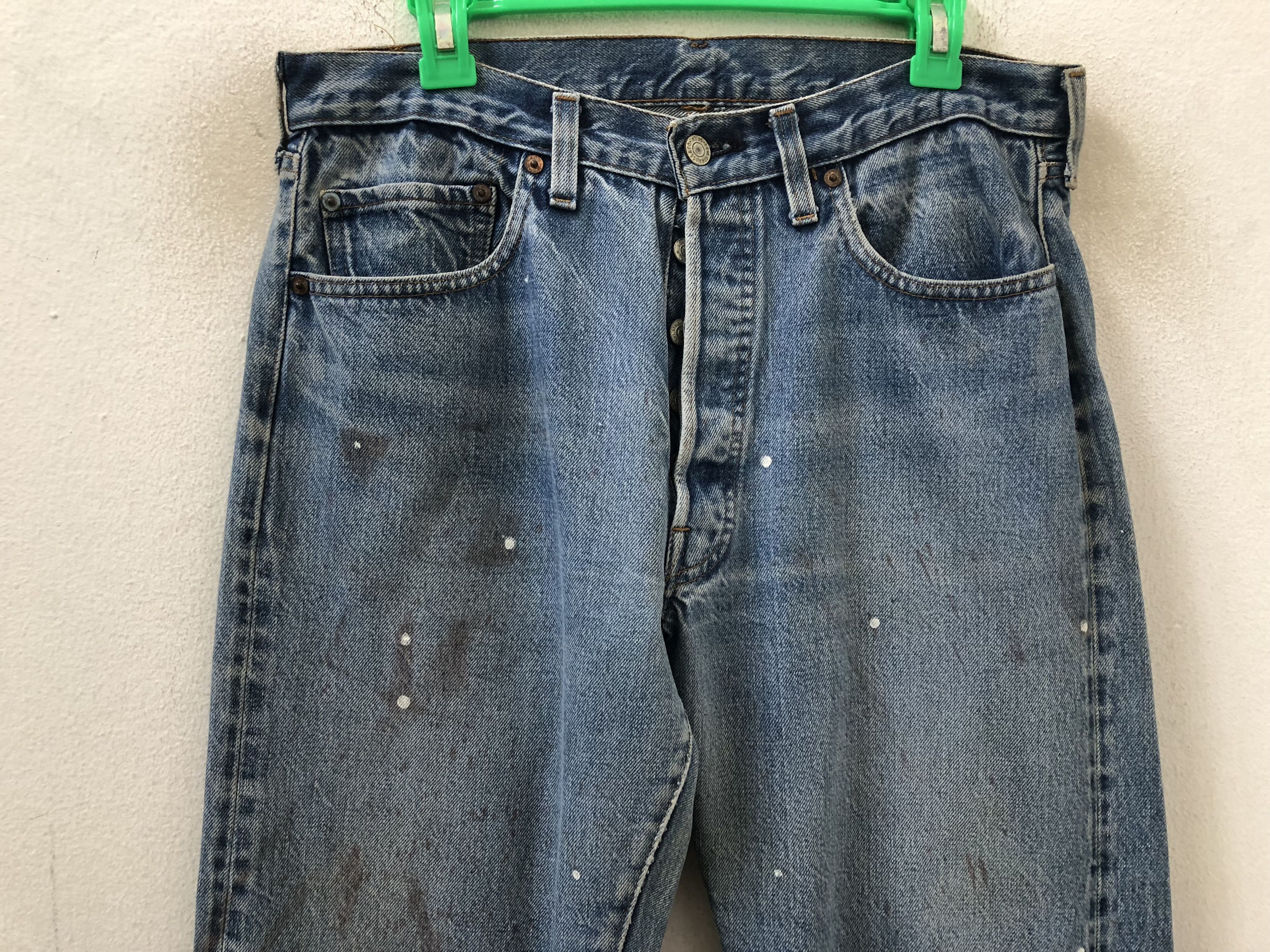 Levi's × Vintage Vintage 70s Levi's 501 Painter Redline Selvedge Denim Jeans Size US 33 - 4 Thumbnail