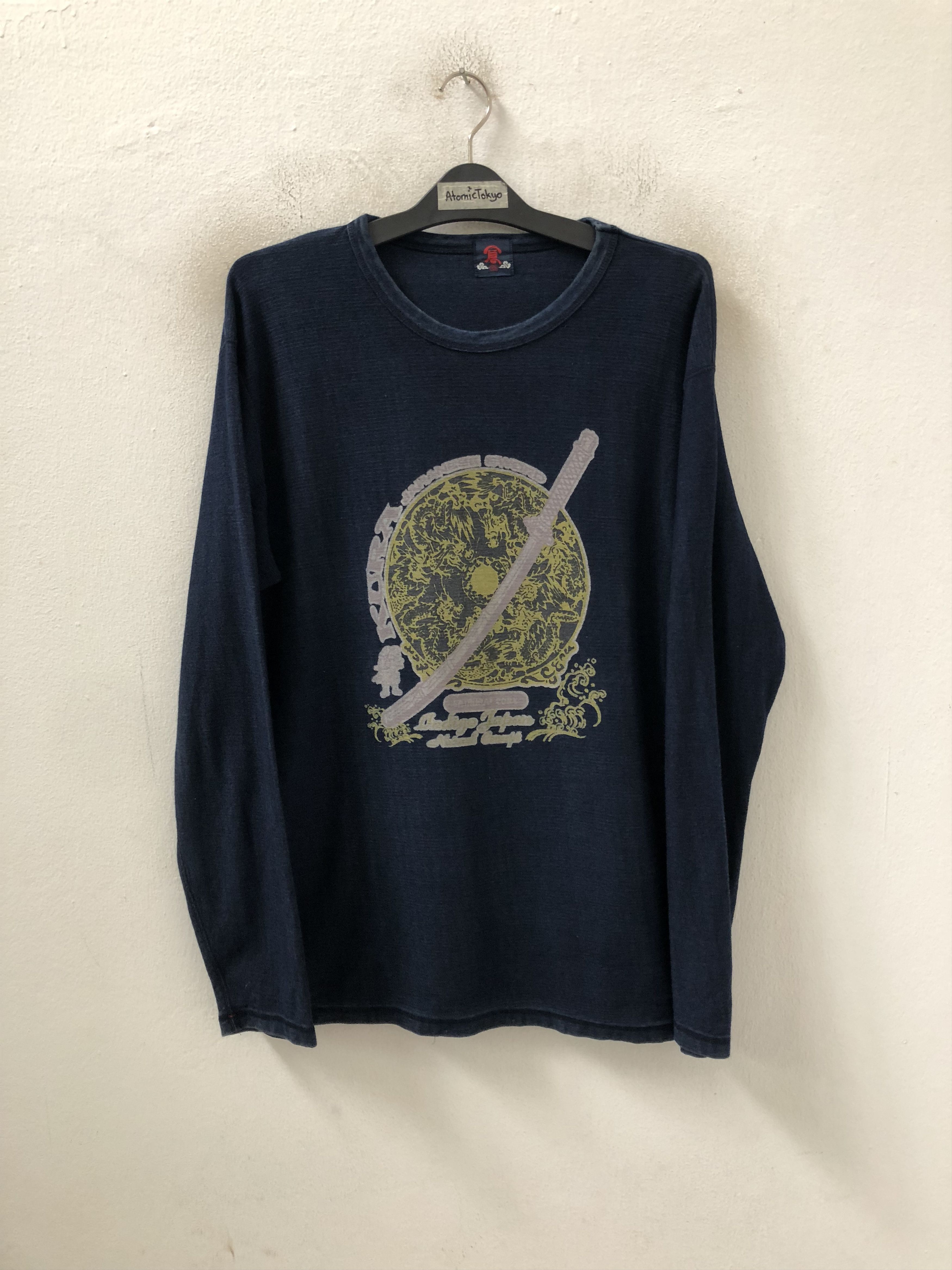 Eternal × Indigo × KURO Eternal Deep Indigo Dyed Japanese Samurai Sword LS t shirt Size US L / EU 52-54 / 3 - 1 Thumbnail