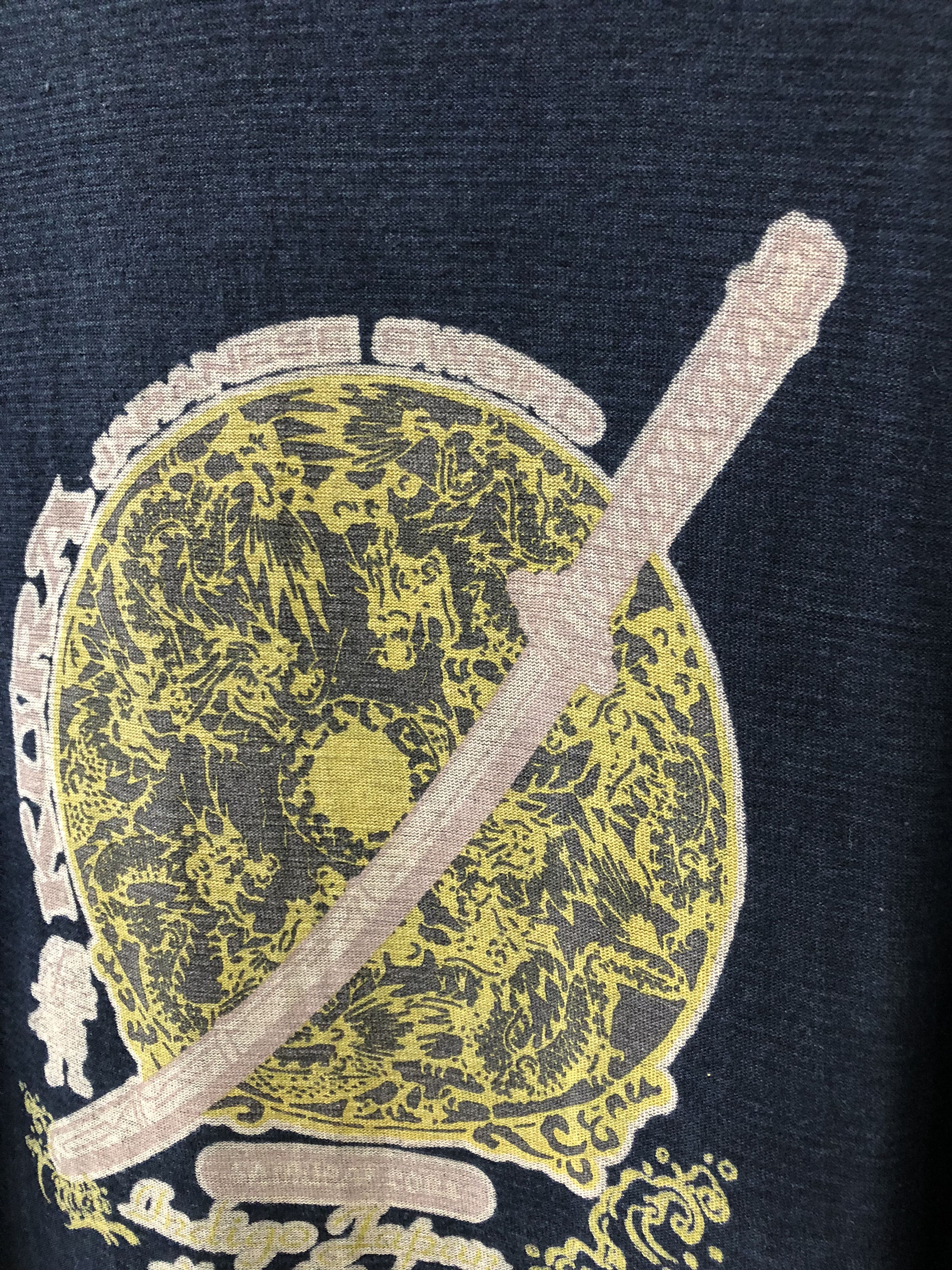Eternal × Indigo × KURO Eternal Deep Indigo Dyed Japanese Samurai Sword LS t shirt Size US L / EU 52-54 / 3 - 3 Thumbnail