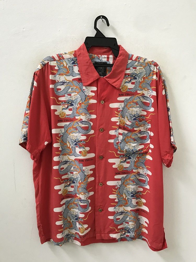Dogtown Dogtown Panel Print Dragon Hawaiian Camp Collar Shirt Size US L / EU 52-54 / 3 - 1 Thumbnail
