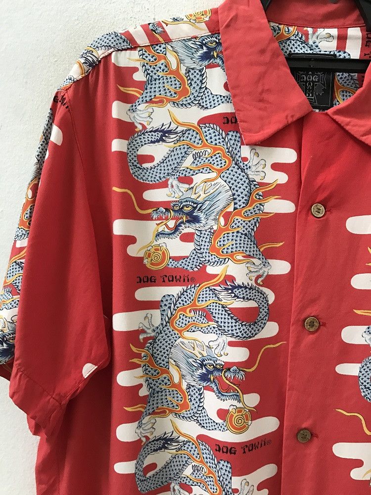 Dogtown Dogtown Panel Print Dragon Hawaiian Camp Collar Shirt Size US L / EU 52-54 / 3 - 6 Thumbnail