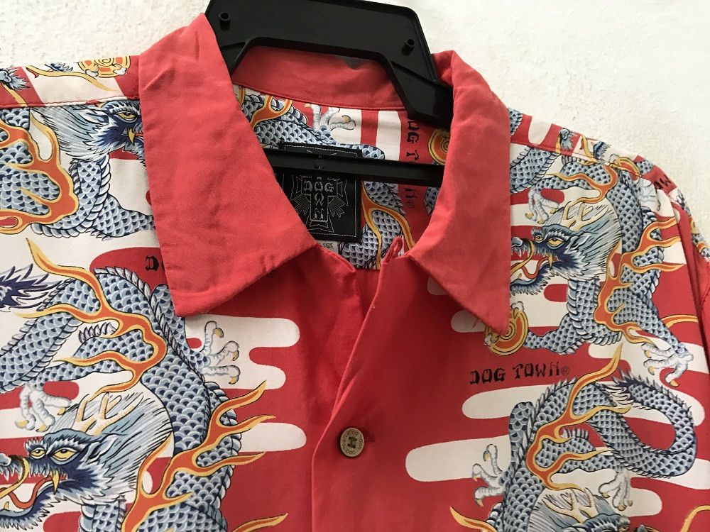 Dogtown Dogtown Panel Print Dragon Hawaiian Camp Collar Shirt Size US L / EU 52-54 / 3 - 7 Thumbnail