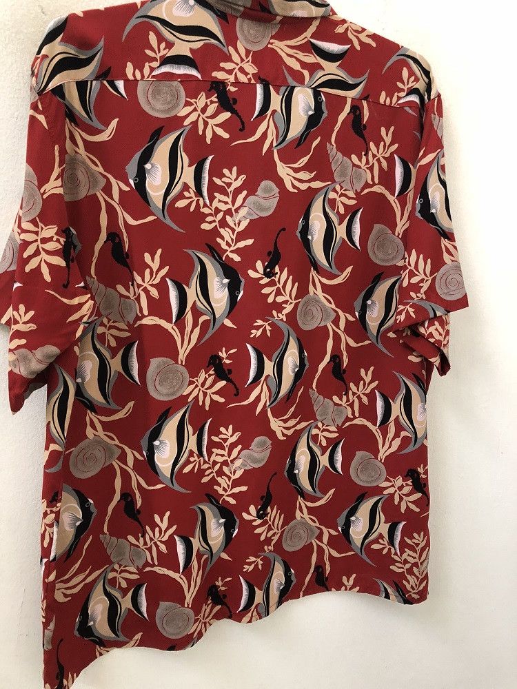 Japanese Brand Surplus Sports Wear Sanforized Seahorse Rayon Hawaii Shirt Size US L / EU 52-54 / 3 - 7 Thumbnail