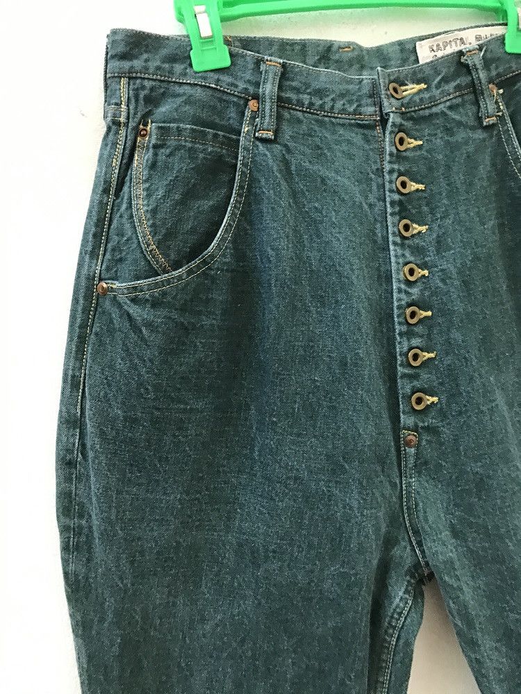 Indigo × Kapital Kapital Okayama Japan Blue Hand Green Denim Size US 32 / EU 48 - 3 Thumbnail