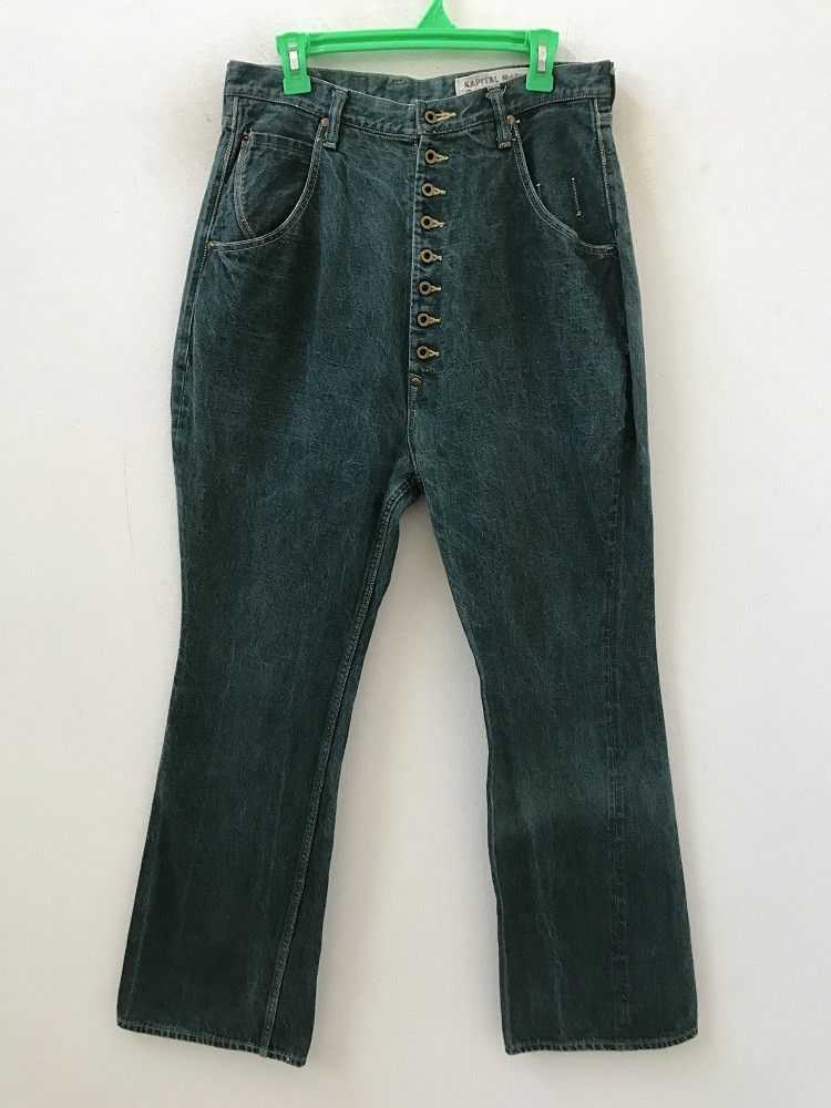 Indigo × Kapital Kapital Okayama Japan Blue Hand Green Denim Size US 32 / EU 48 - 1 Thumbnail