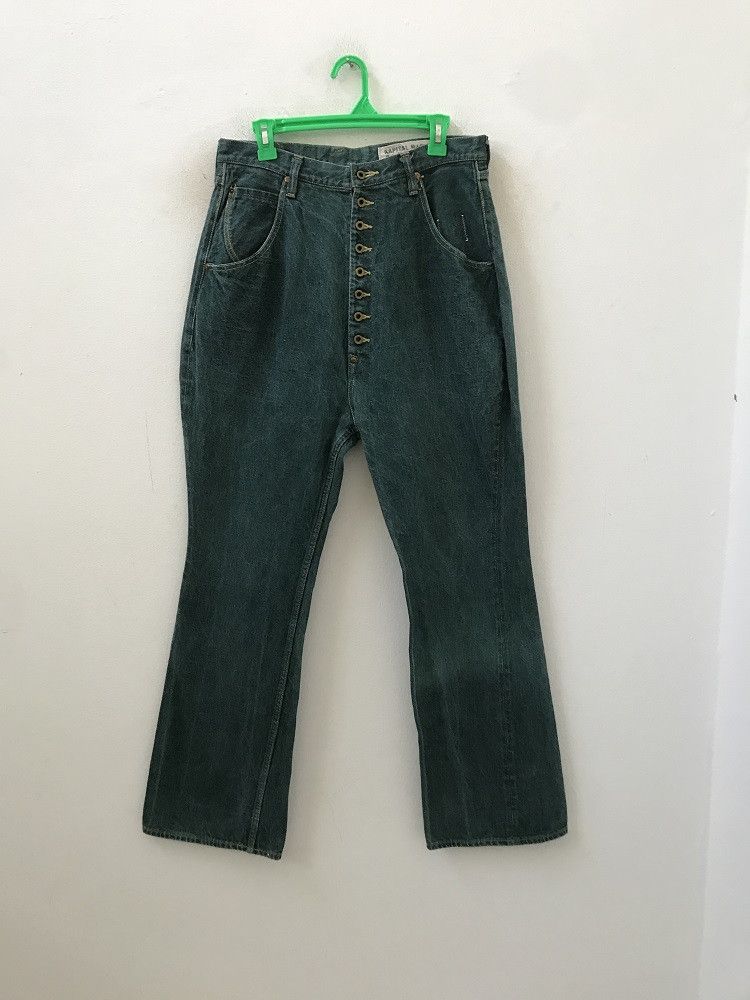 Indigo × Kapital Kapital Okayama Japan Blue Hand Green Denim Size US 32 / EU 48 - 2 Thumbnail