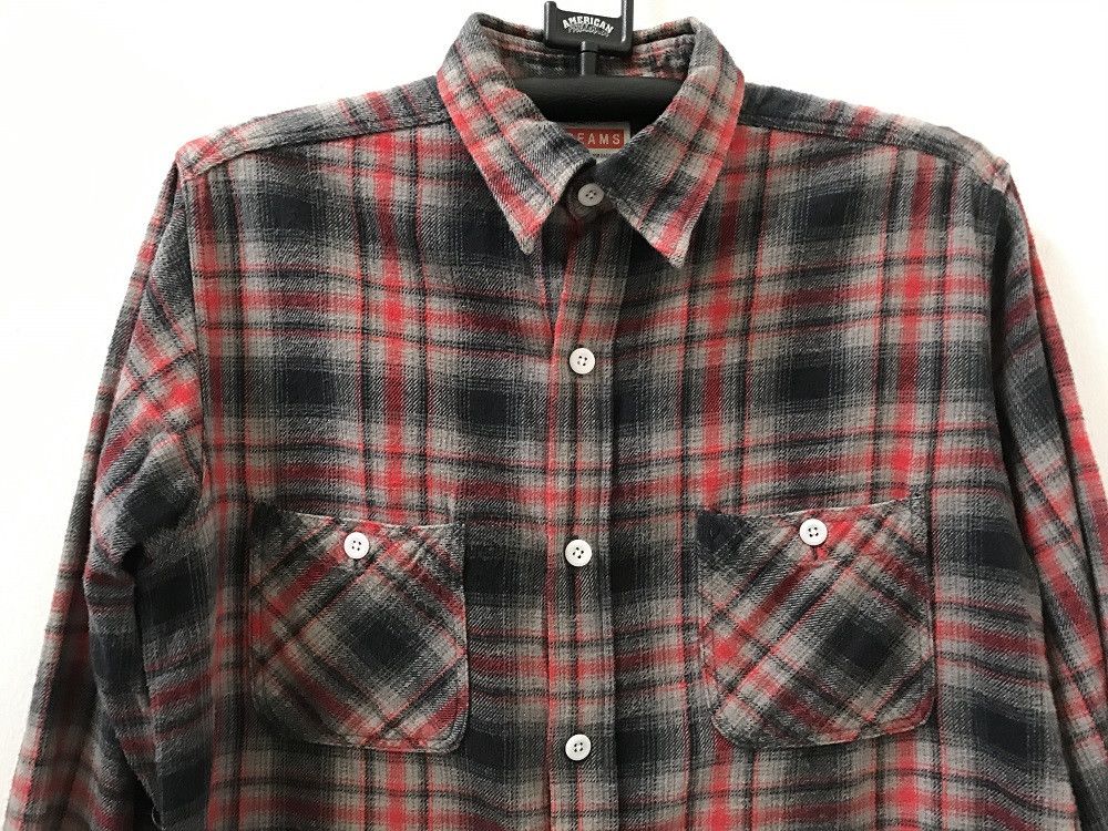 Beams Plus × Flannel Vintage Beams Japan Plaid Check Double Pocket Flannel Shirt Size US M / EU 48-50 / 2 - 2 Thumbnail