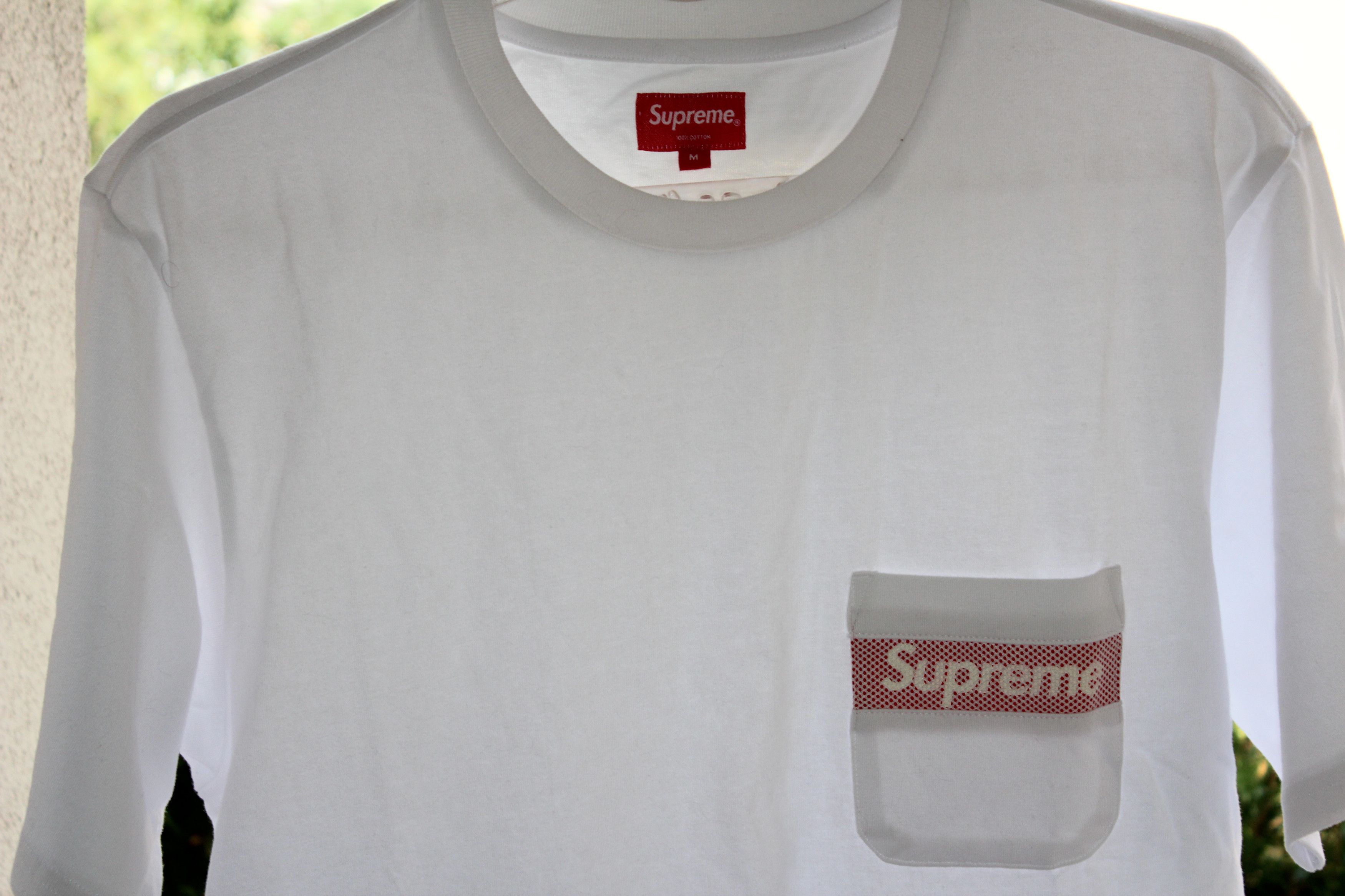 Supreme SS19 Supreme Mesh Stripe Pocket Tee Size US M / EU 48-50 / 2 - 4 Thumbnail