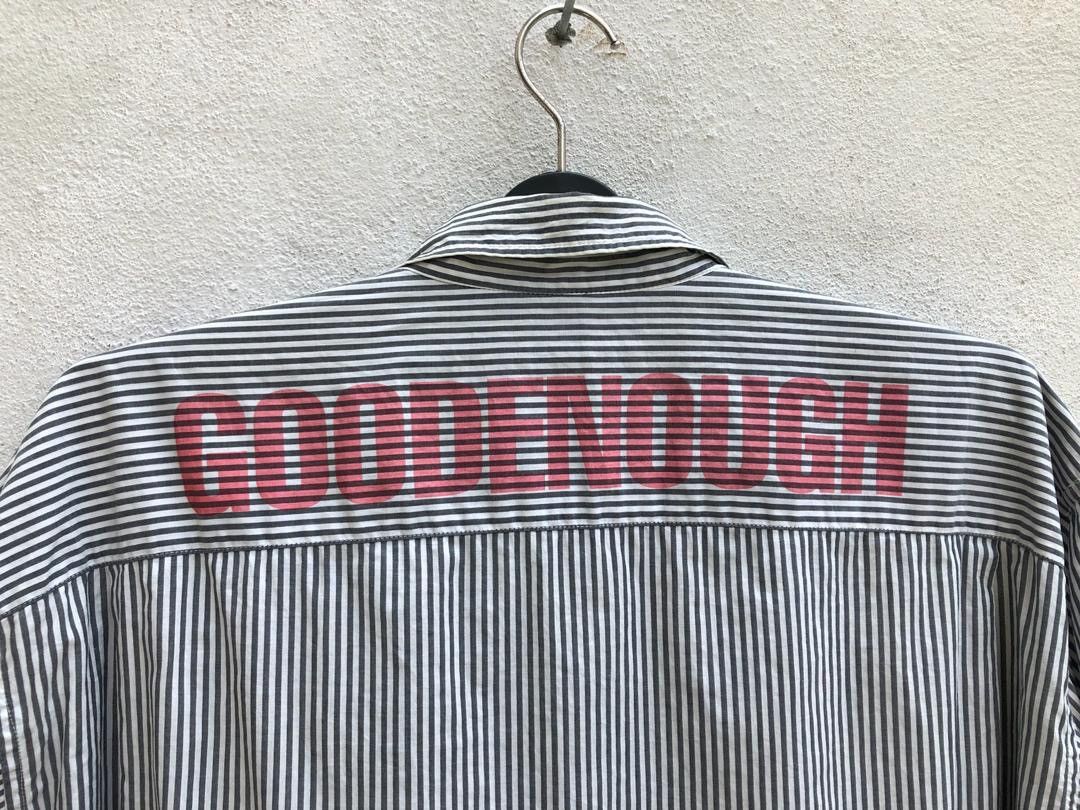 GOODENOUGH × Hiroshi Fujiwara × Vintage Vintage 90s 1998 GOODENOUGH Striped Oversized Shirt Size US L / EU 52-54 / 3 - 2 Thumbnail