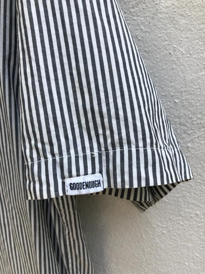 GOODENOUGH × Hiroshi Fujiwara × Vintage Vintage 90s 1998 GOODENOUGH Striped Oversized Shirt Size US L / EU 52-54 / 3 - 7 Thumbnail