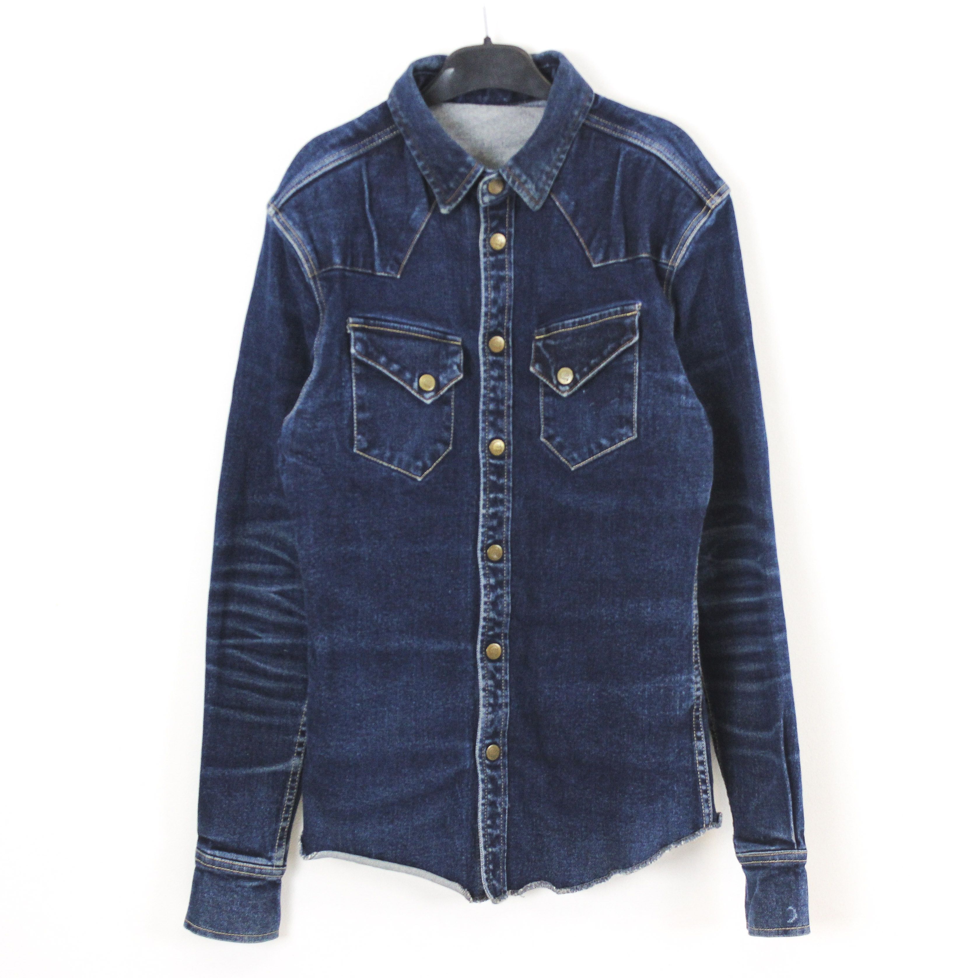 Cheap Monday × Cowboy Equipment Jean Denim Jacket Coat Trucker Snap Up Western Top Stretchy Size M / US 6-8 / IT 42-44 - 1 Thumbnail