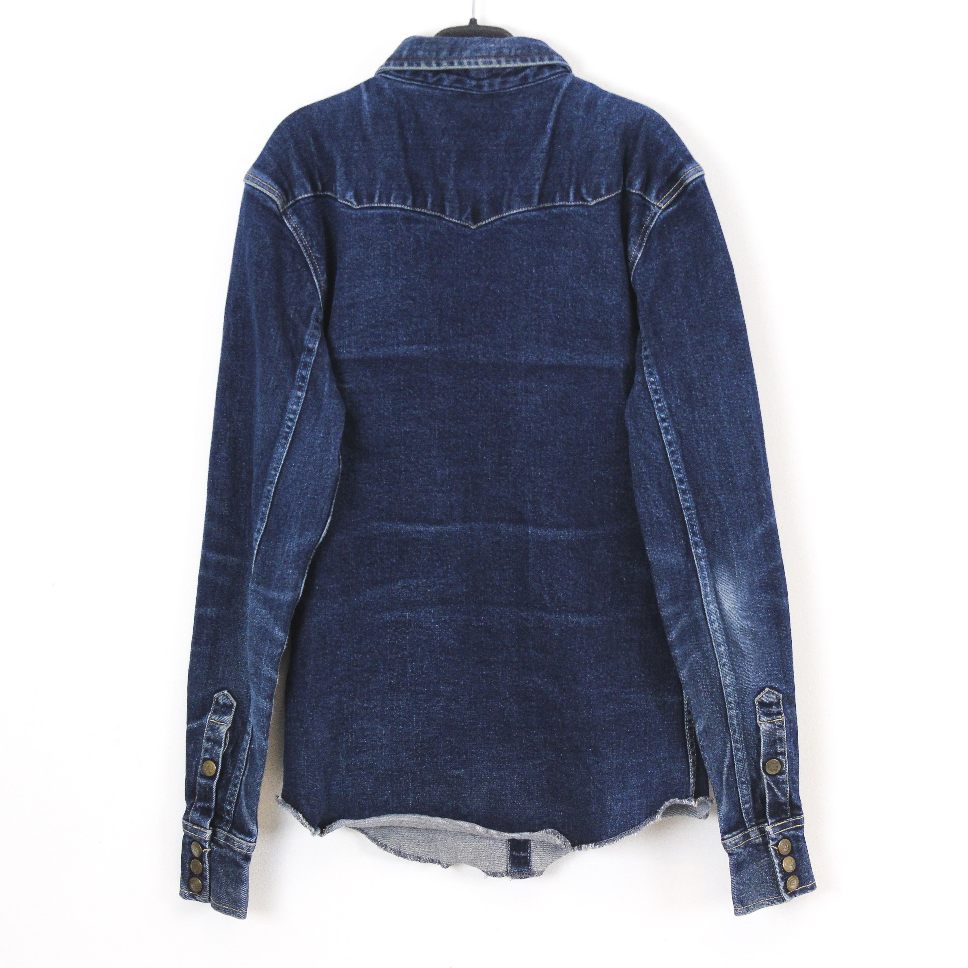 Cheap Monday × Cowboy Equipment Jean Denim Jacket Coat Trucker Snap Up Western Top Stretchy Size M / US 6-8 / IT 42-44 - 2 Thumbnail