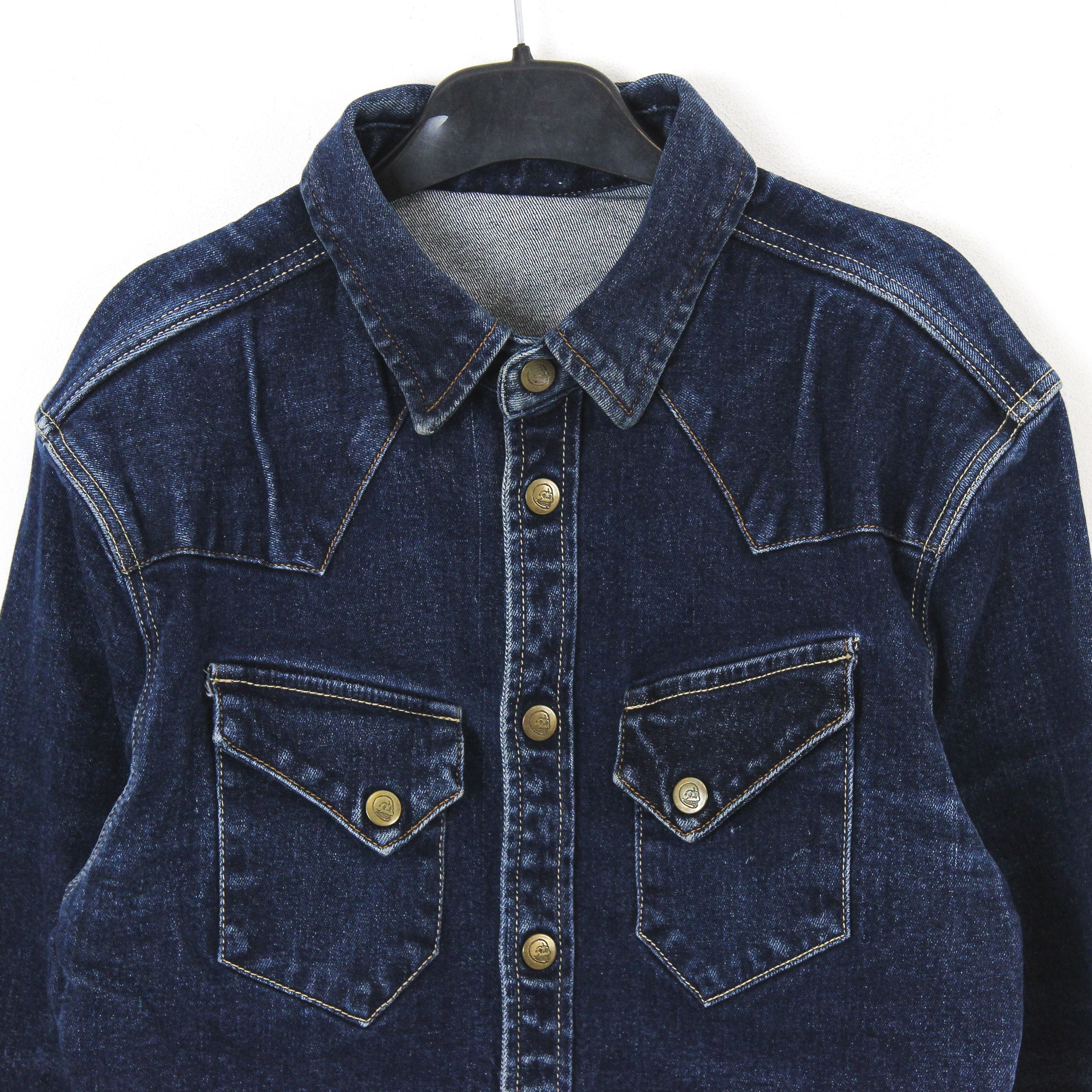 Cheap Monday × Cowboy Equipment Jean Denim Jacket Coat Trucker Snap Up Western Top Stretchy Size M / US 6-8 / IT 42-44 - 3 Thumbnail