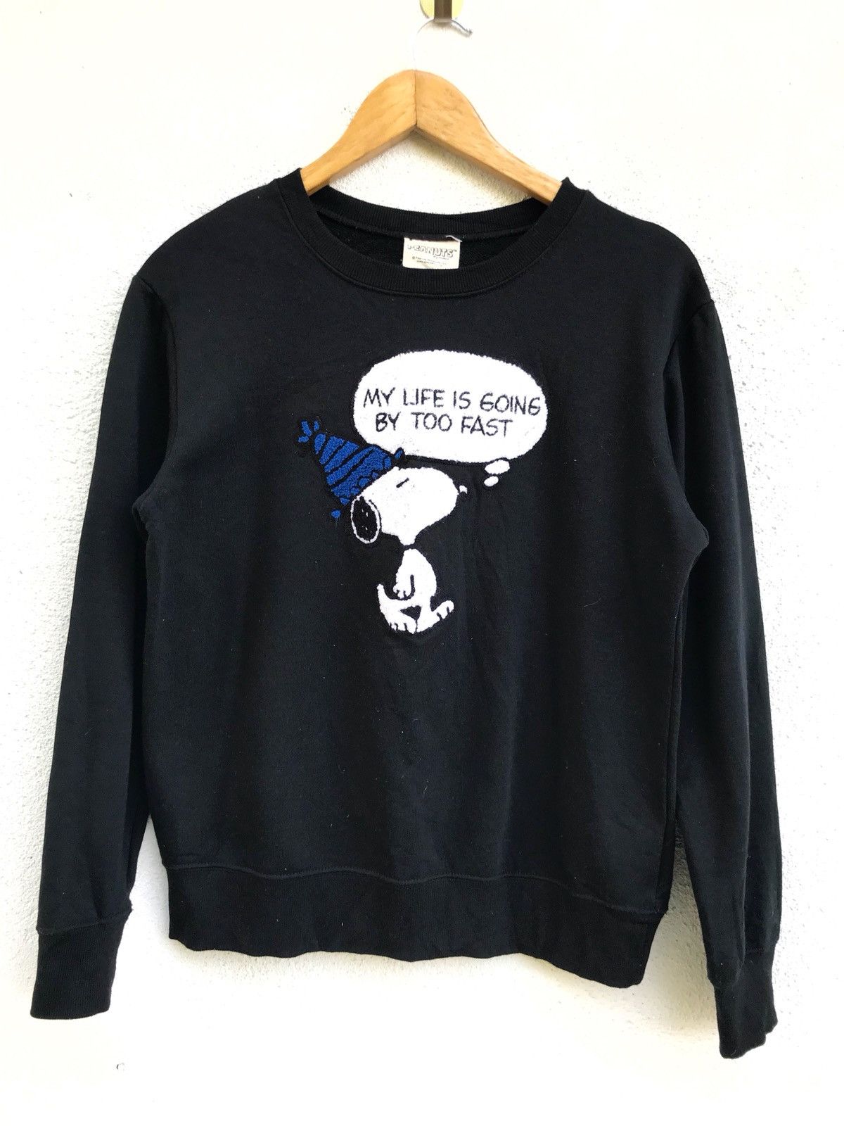 Peanuts Vintage Snoopy Peanuts Black Front Big Logo Size US S / EU 44-46 / 1 - 1 Thumbnail