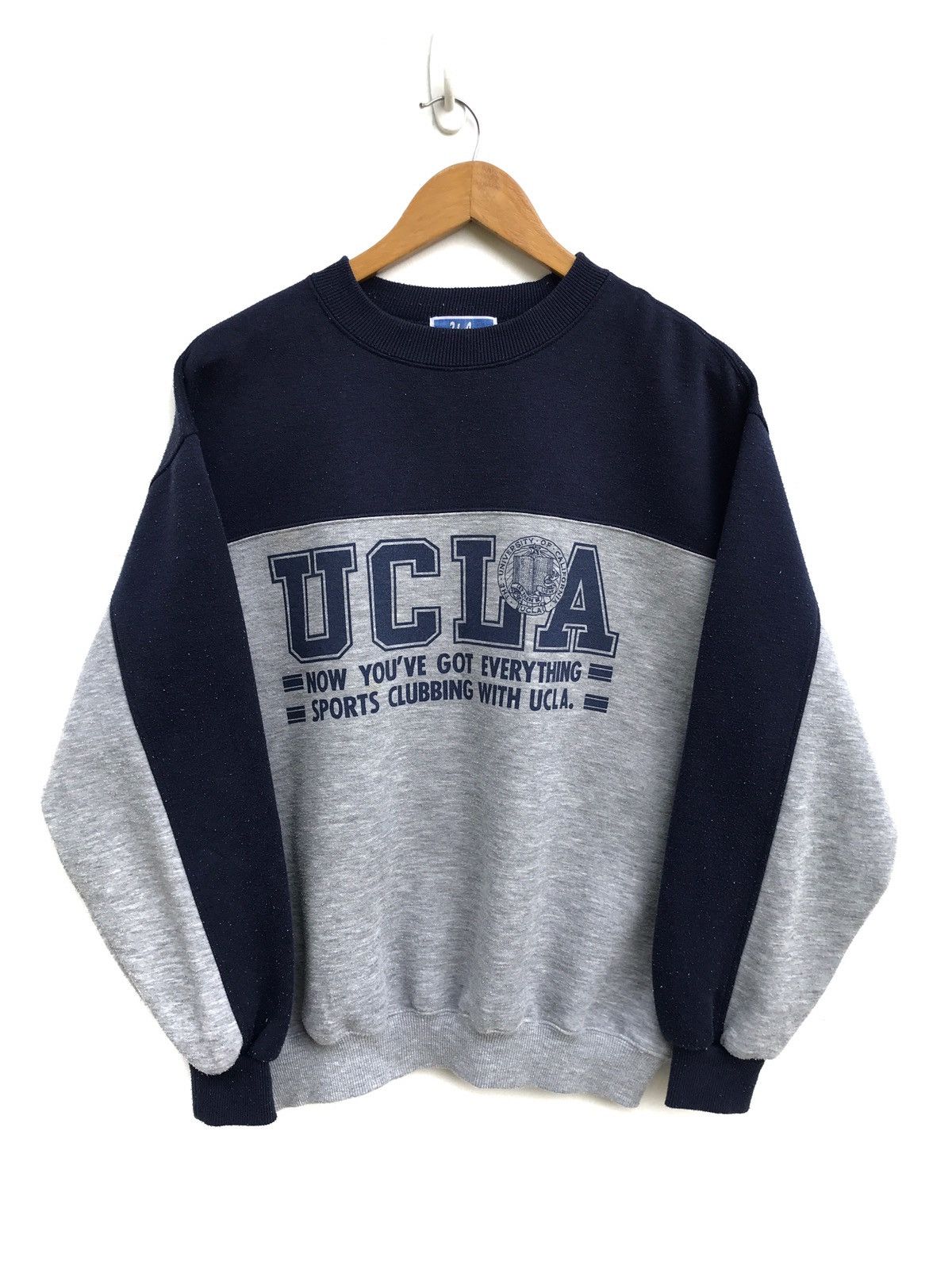 image of Vintage Ucla Sweatshirt in Grey, Men's (Size Large)