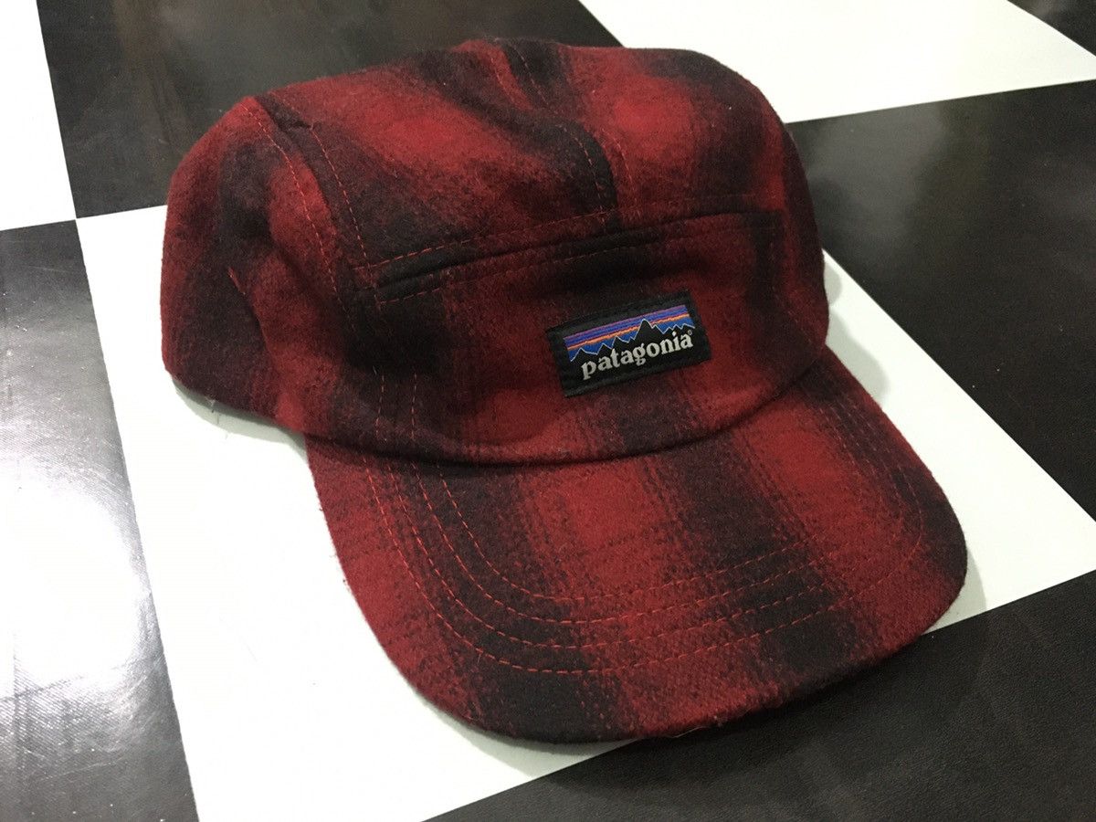 Patagonia Patagonia 5 Panel Flannel Wool Camp Cap Leather Strapback Size ONE SIZE - 2 Thumbnail