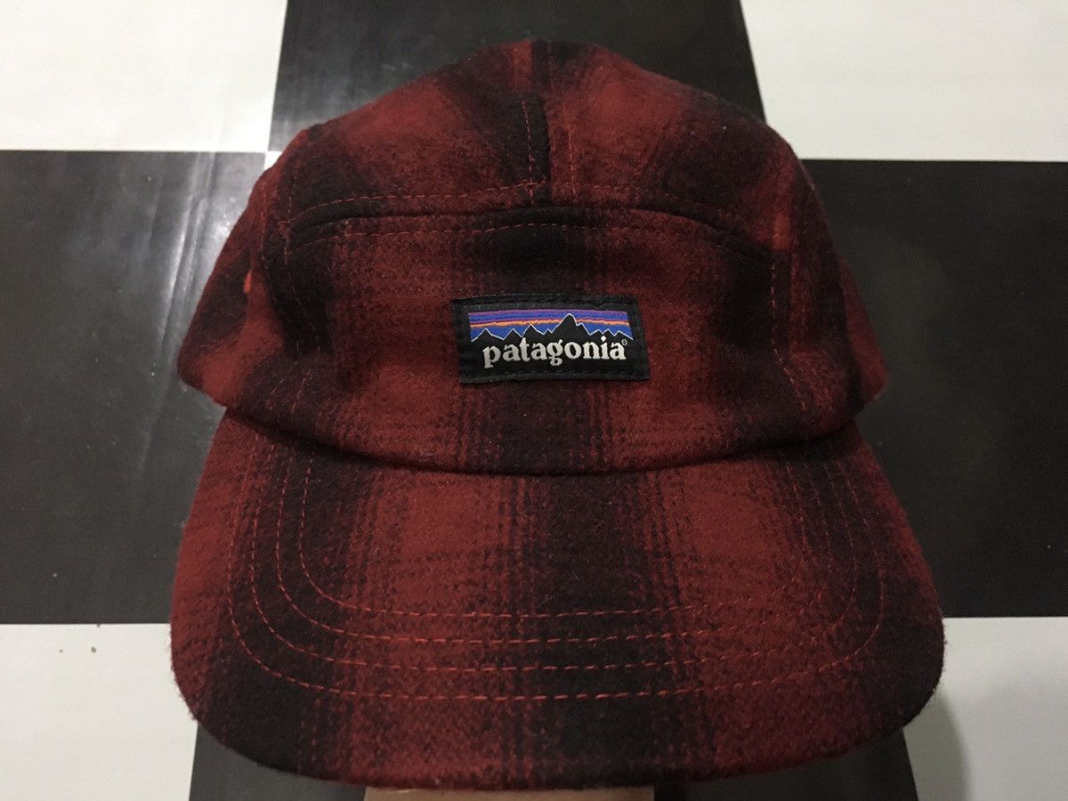 Patagonia Patagonia 5 Panel Flannel Wool Camp Cap Leather Strapback Size ONE SIZE - 3 Thumbnail