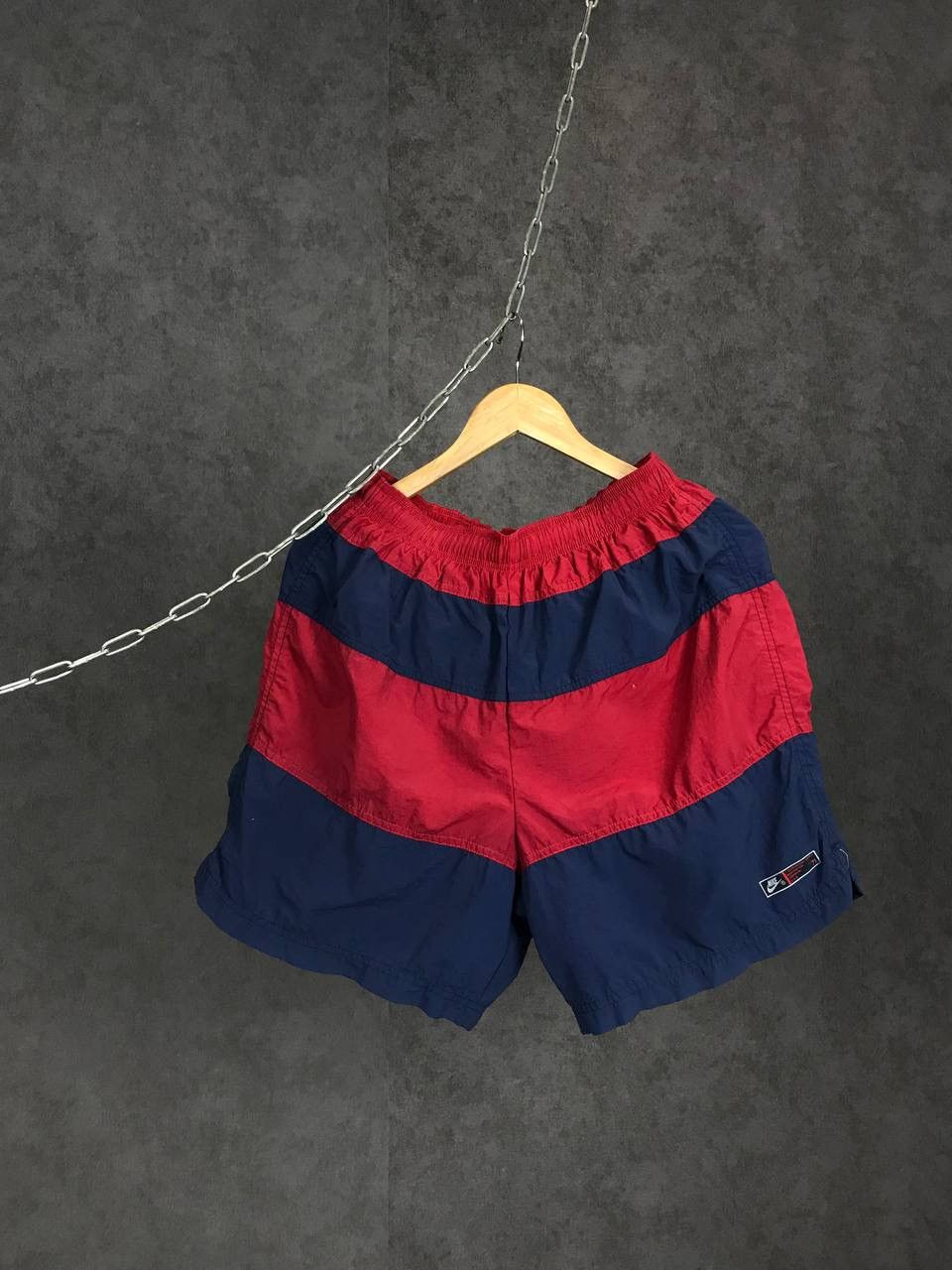 Nike × Vintage Nike big swoosh streetwear vintage shorts Size US 34 / EU 50 - 2 Thumbnail