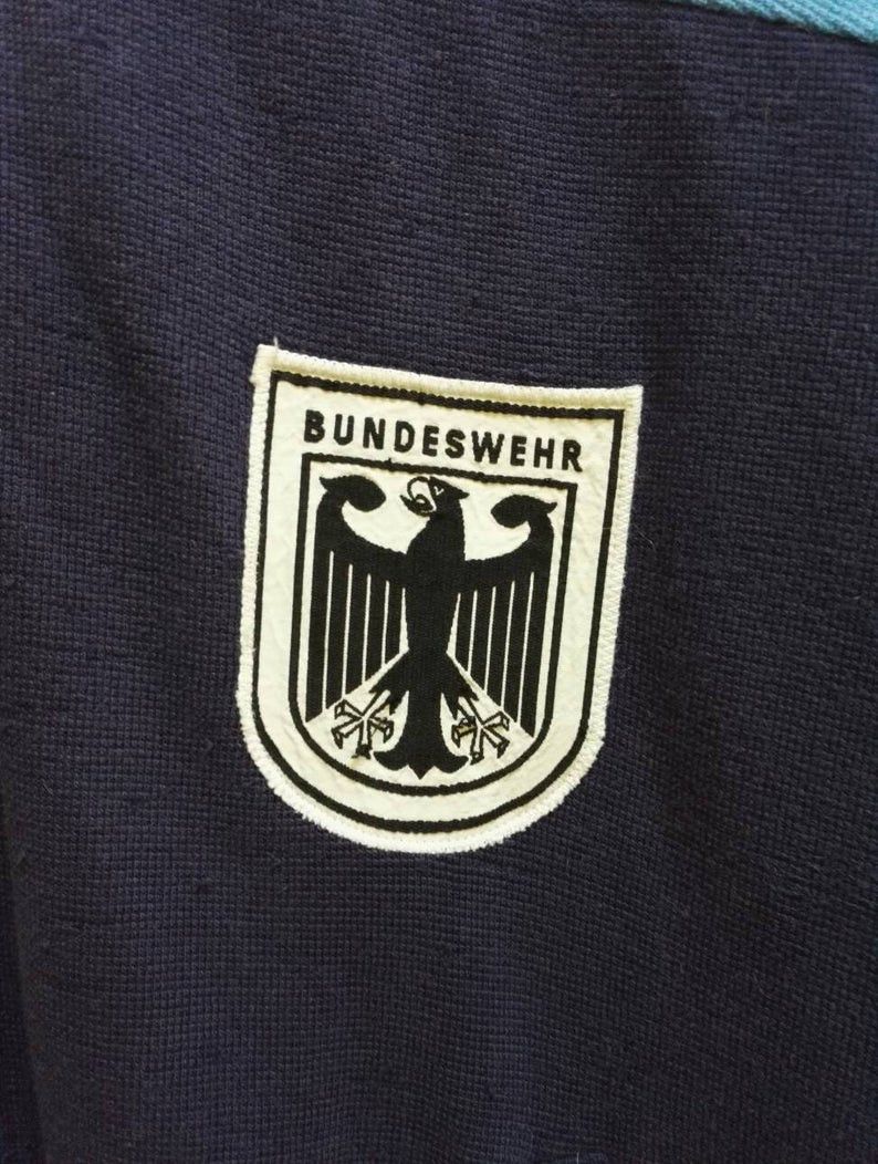 Vintage Vtg🔥 80s German Military Bundeswehr Full Zip Trainer Jacket Size US L / EU 52-54 / 3 - 2 Thumbnail