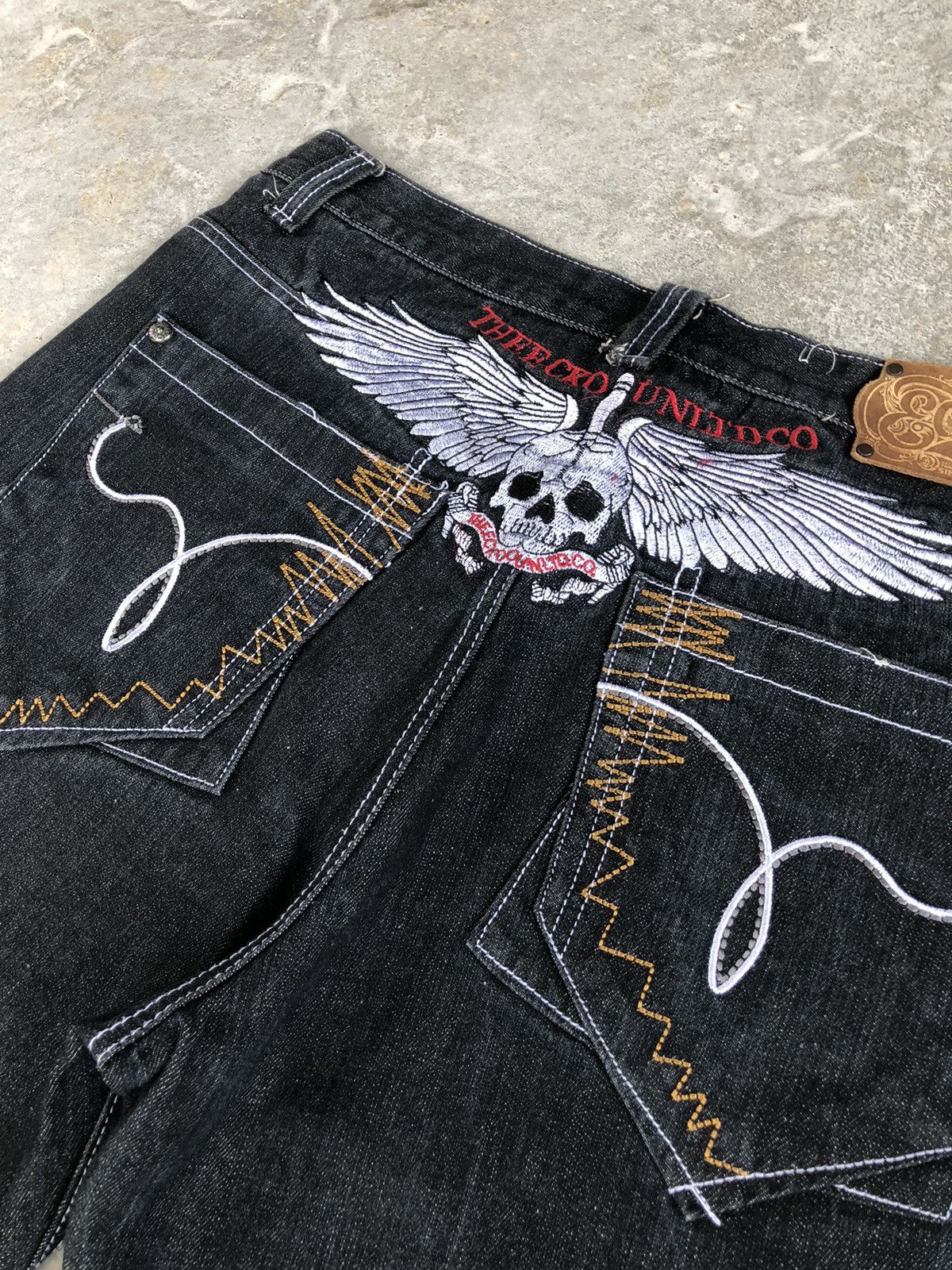 Ecko Unltd. Japanese Ecko Embroidered Jeans Size US 35 - 15 Thumbnail